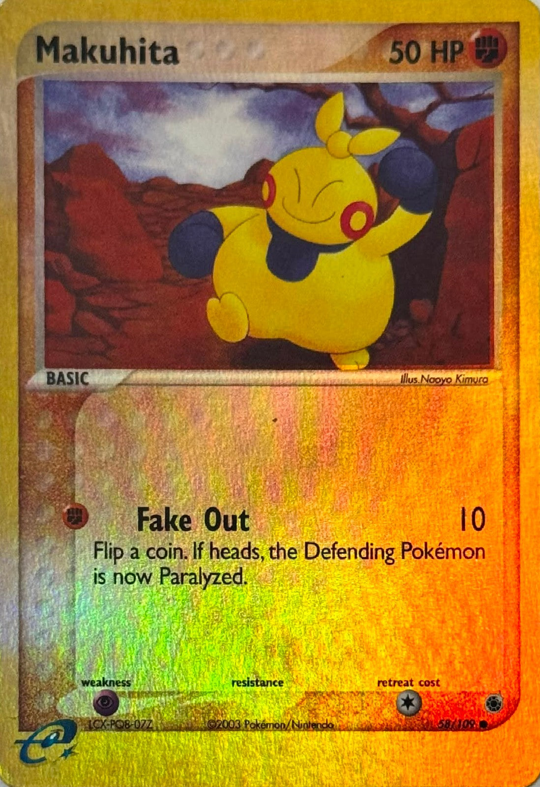 Pokémon Tcg Makuhita 58/109 Reverse