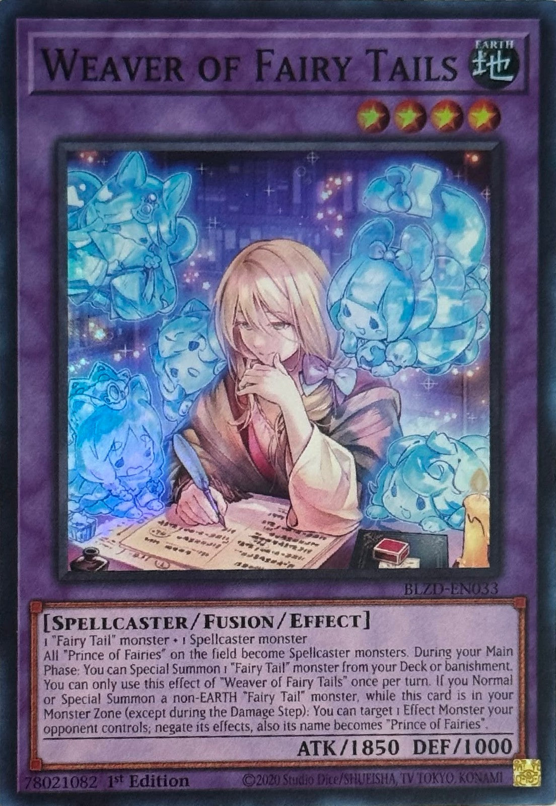 Yugioh! Weaver Of Fairy Tails BLZD-EN033 1st Edition Super