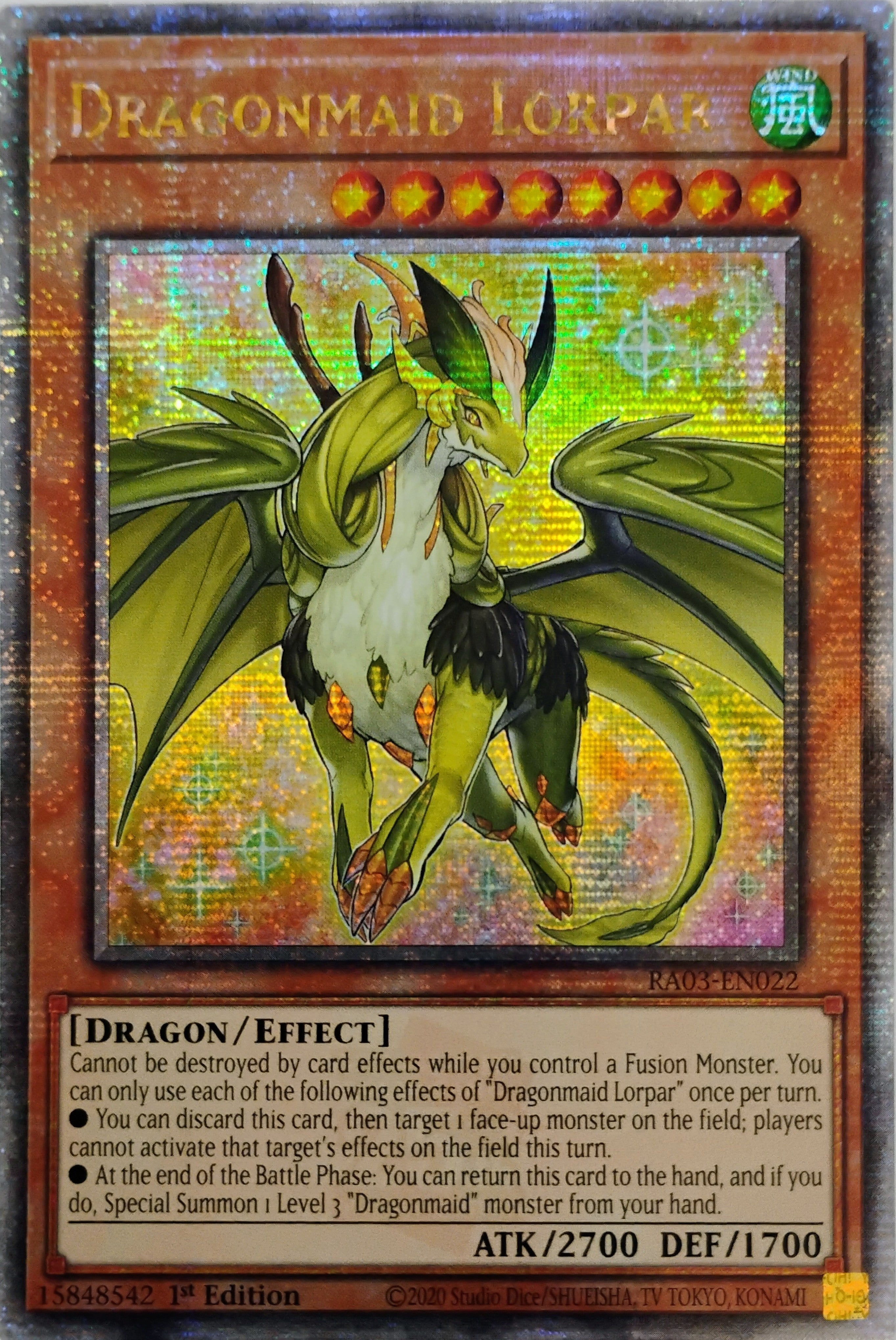Yugioh! Dragonmaid Lorpar Ra03-en022 1st edition Quarter Century