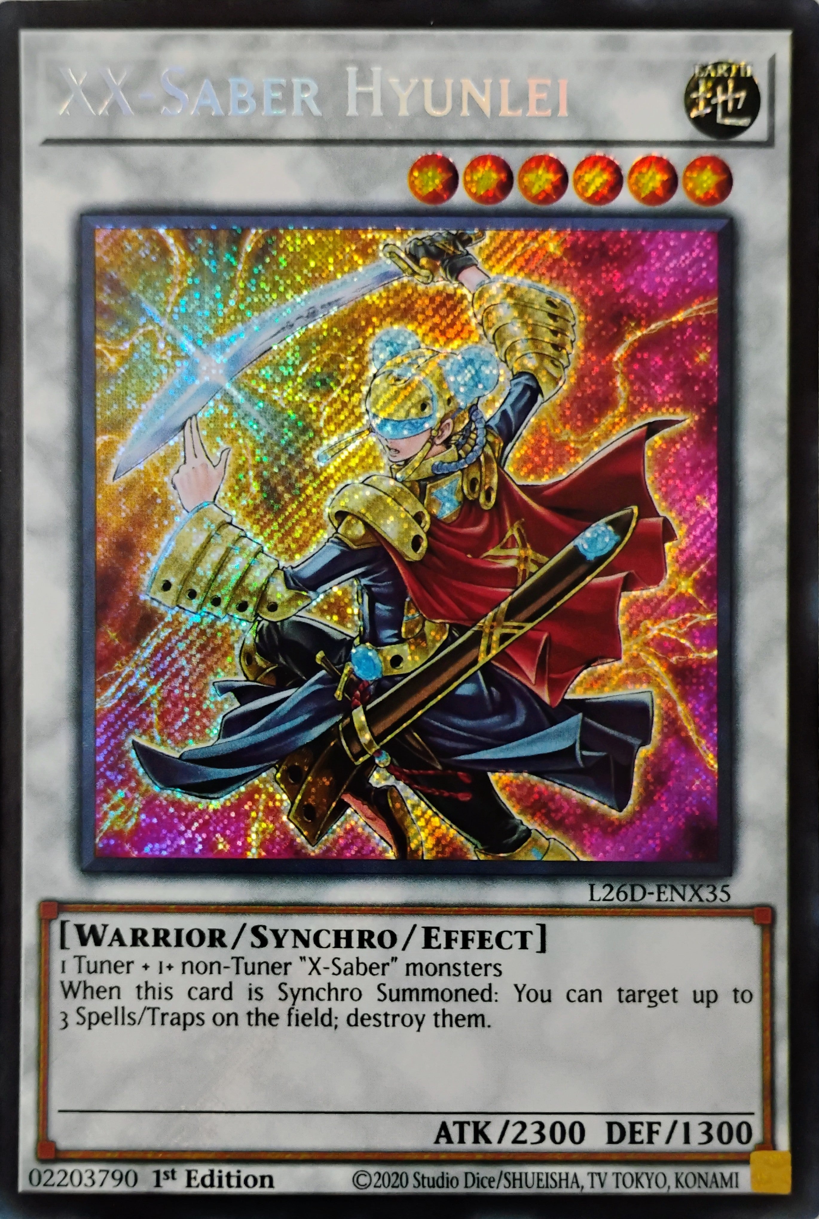 Yugioh! XX- Saber Hyunlei L26D-Enx35 Secreta