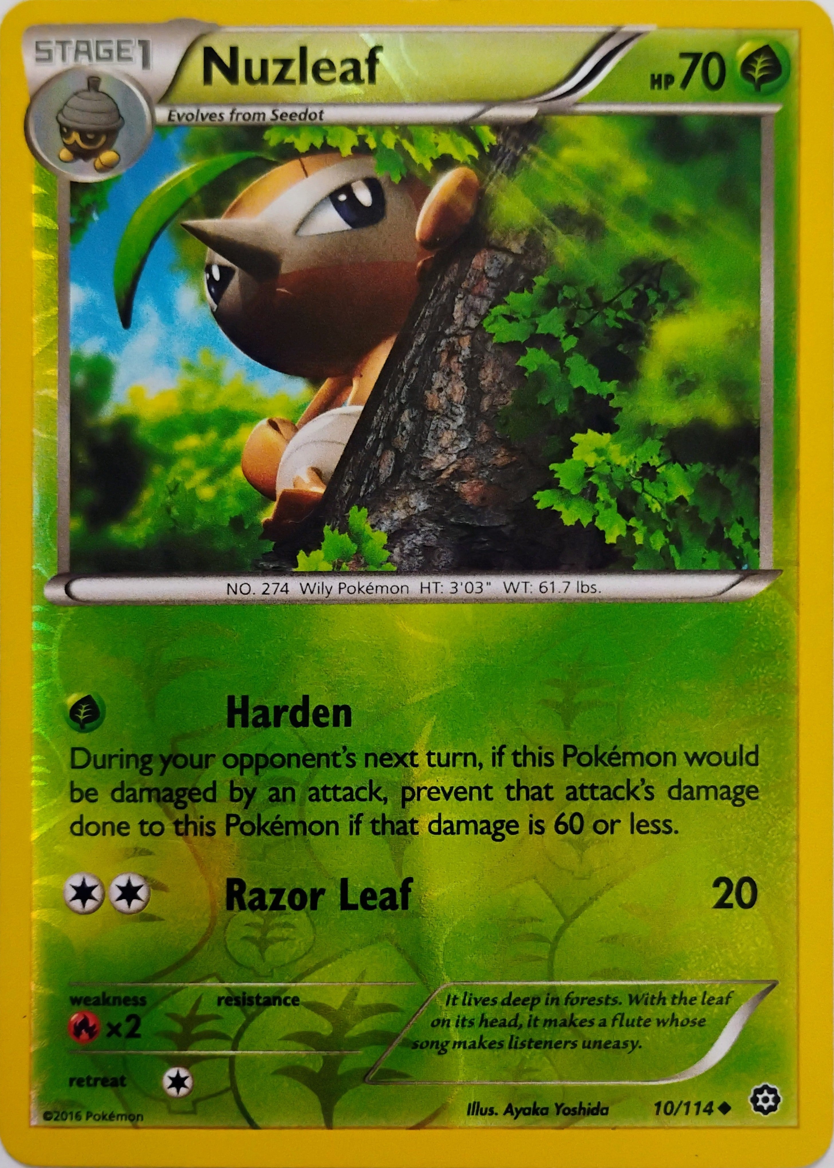 Pokémon tcg Nuzleaf 10/114 Reverse