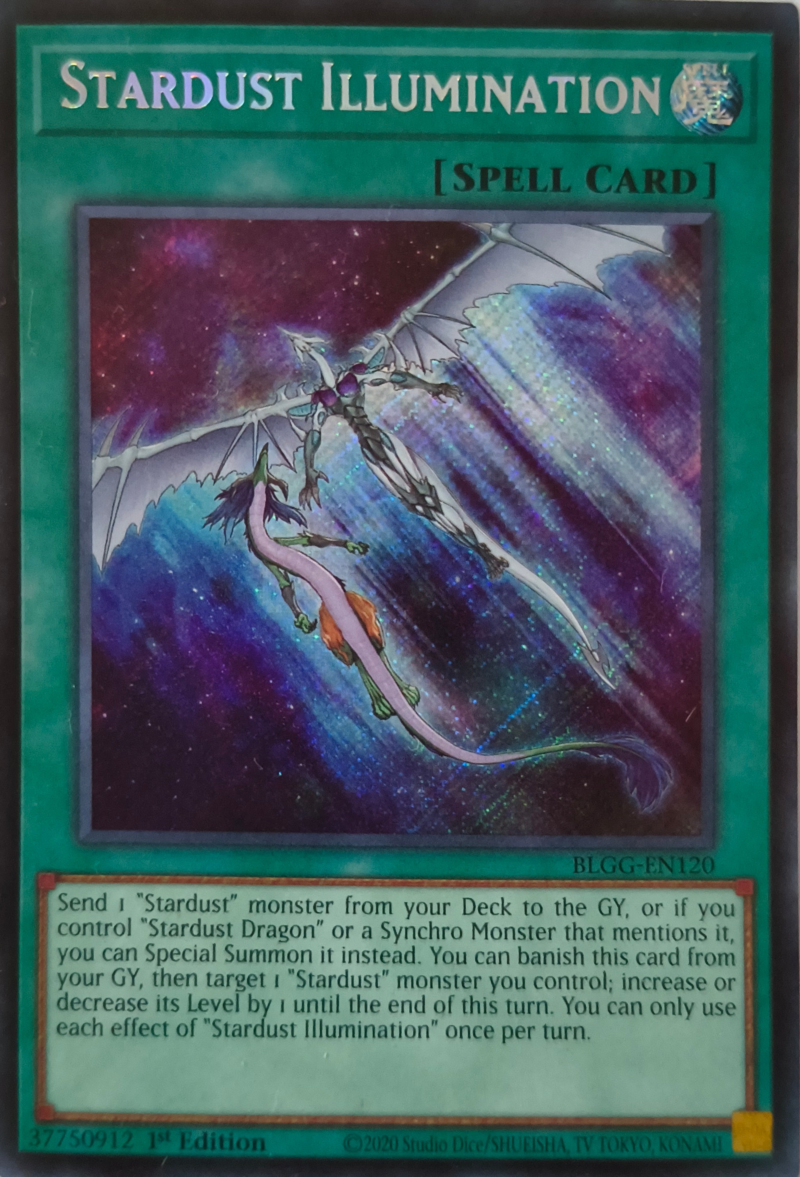 Yugioh! Stardust Illumination Blgg-en120 1st edition Secreta