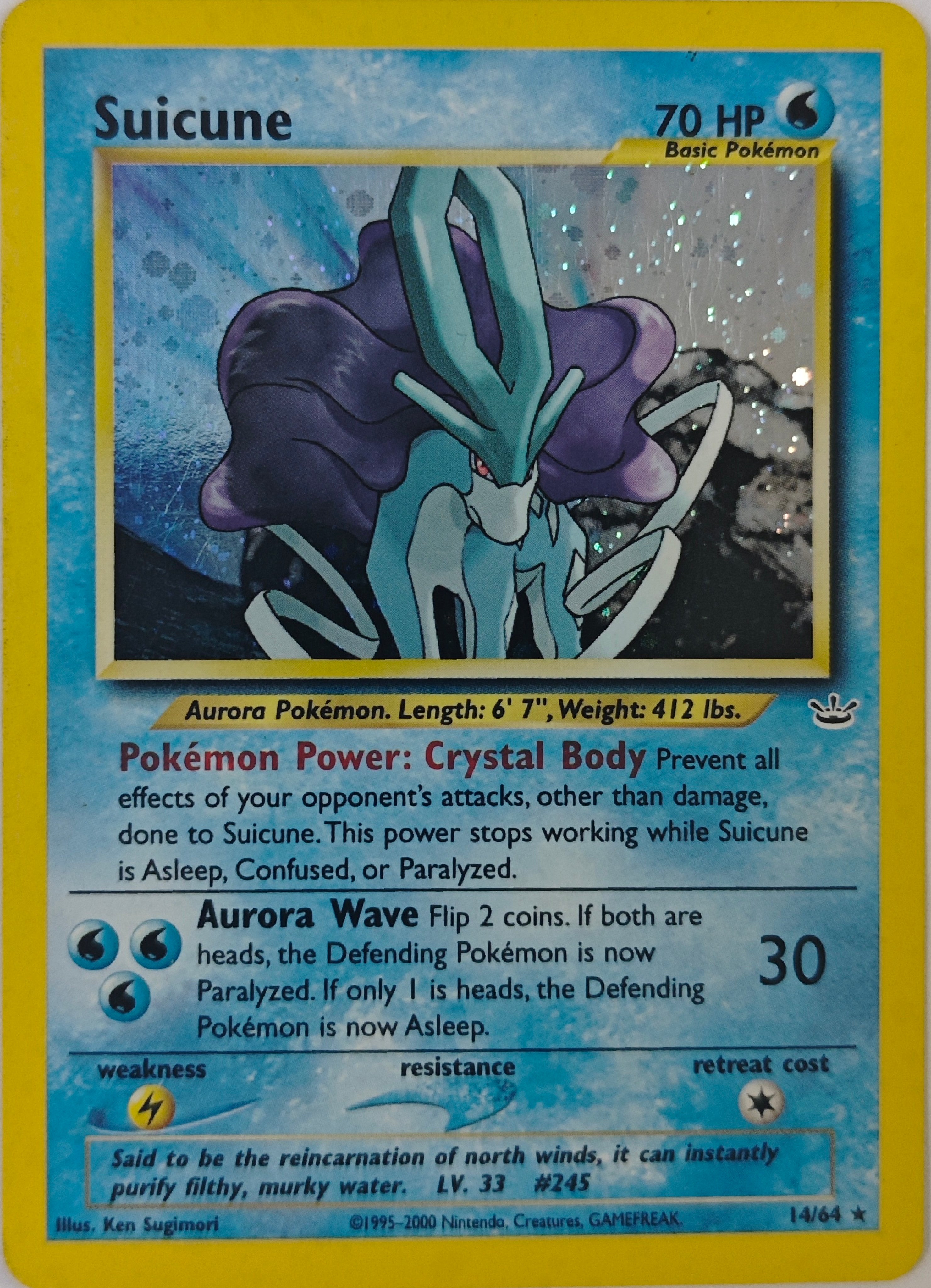 Pokémon Tcg Suicune 14/64 Holo Rare