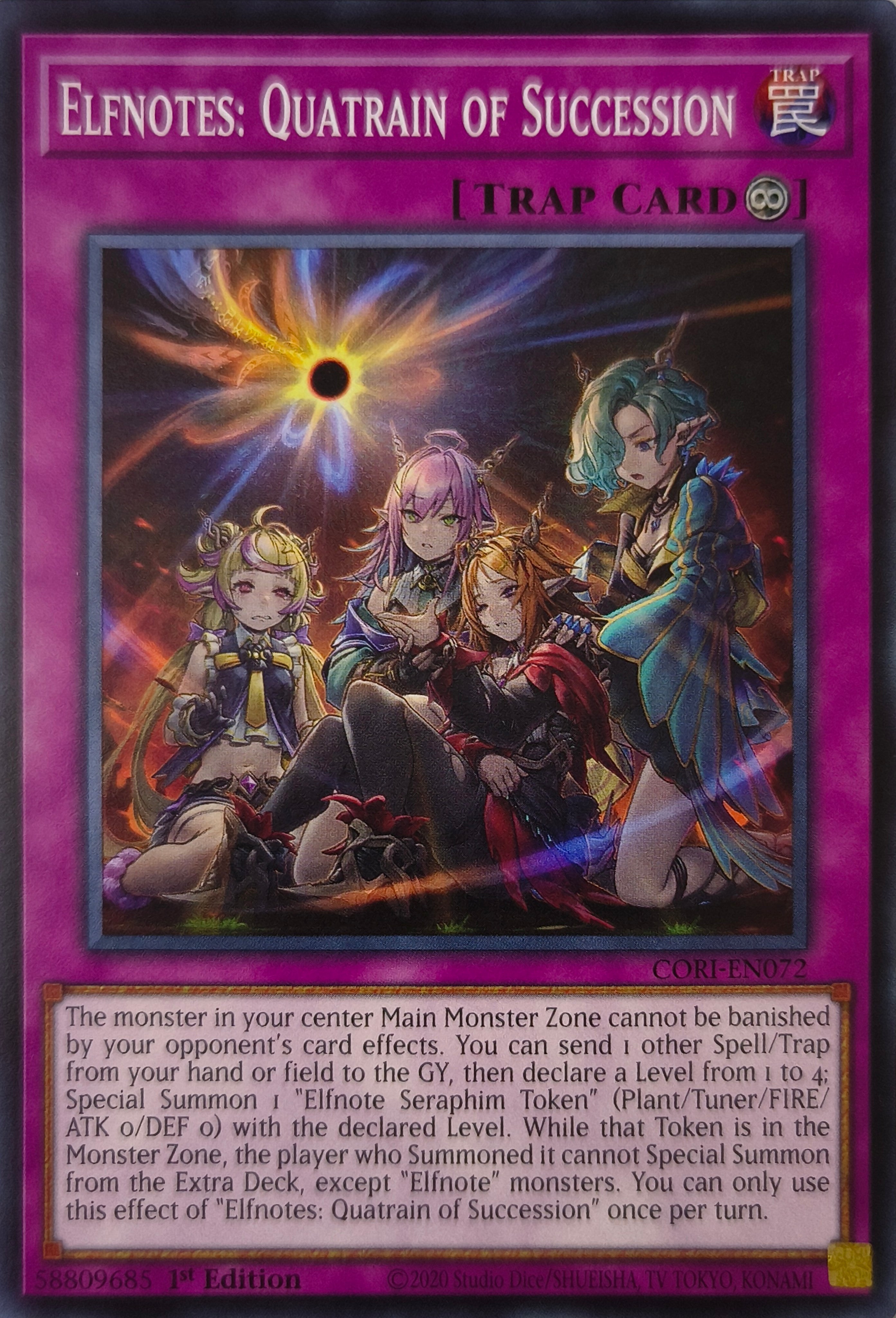Yugioh! Elfnotes: Quatrain of Succession Cori-en072 1st Edition