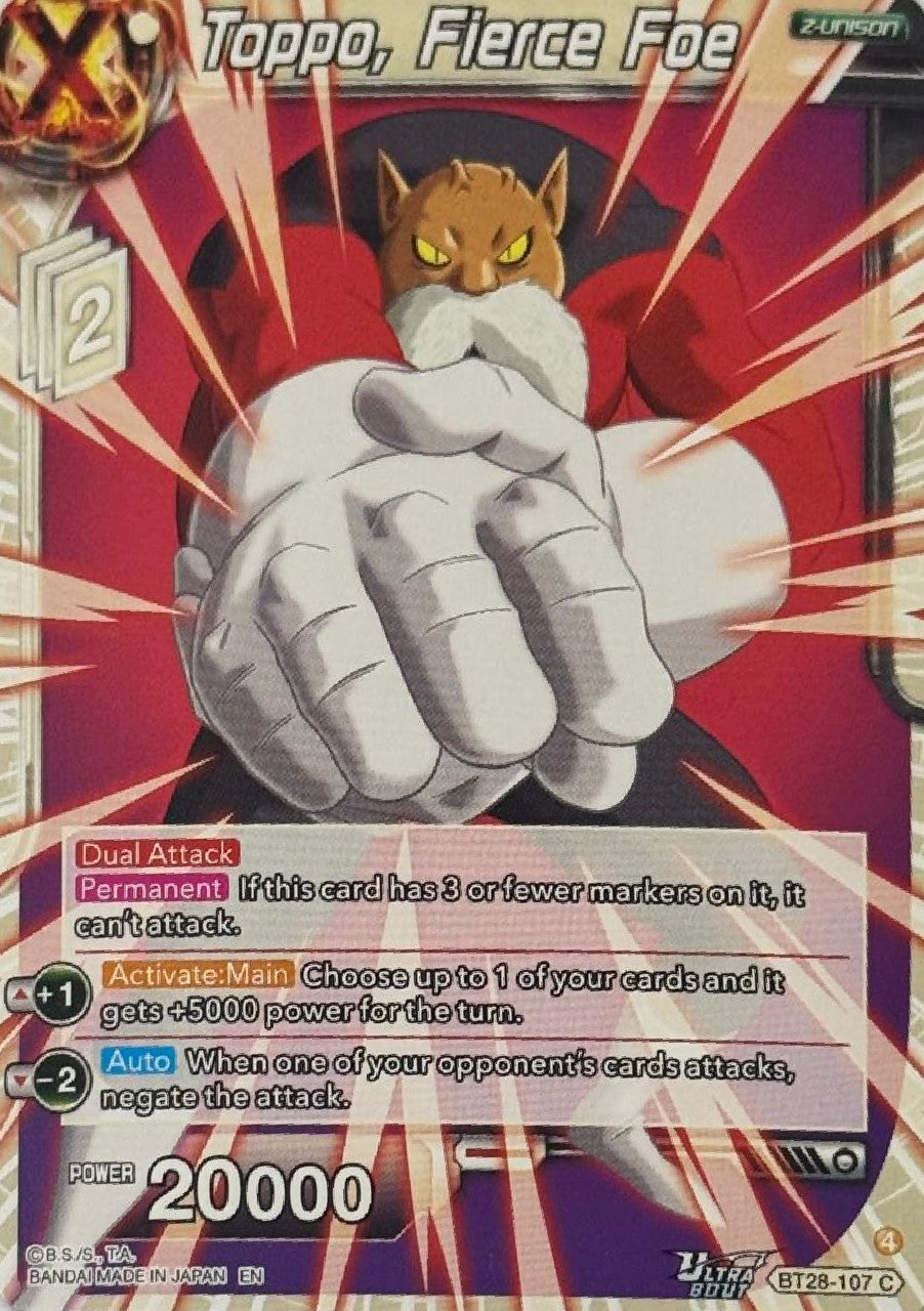 Dragón Ball Tcg Toppo, Fierce Foe BT28-107
