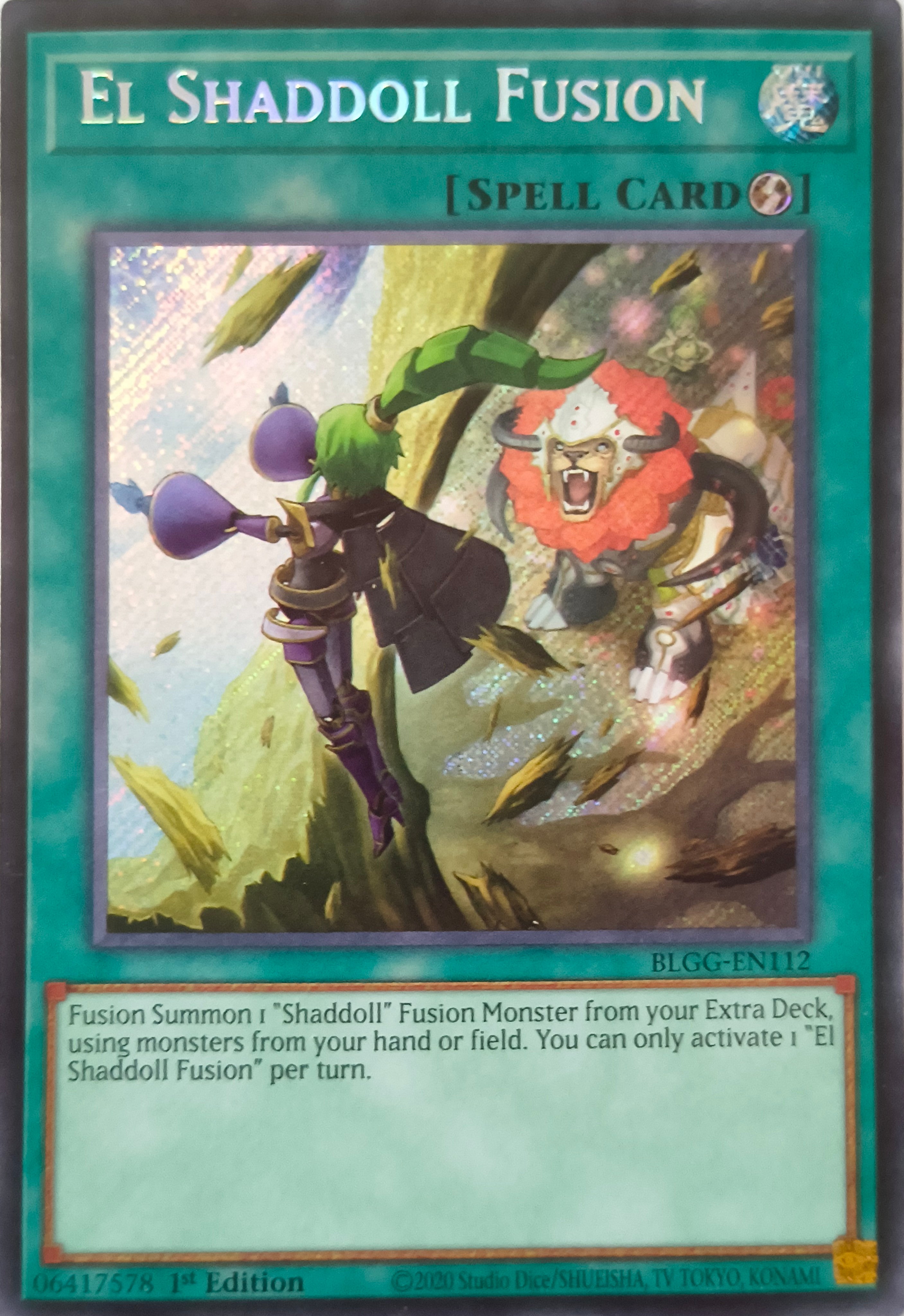 Yugioh! El Shaddoll Fusion Blgg-en112 1st edition Secreta