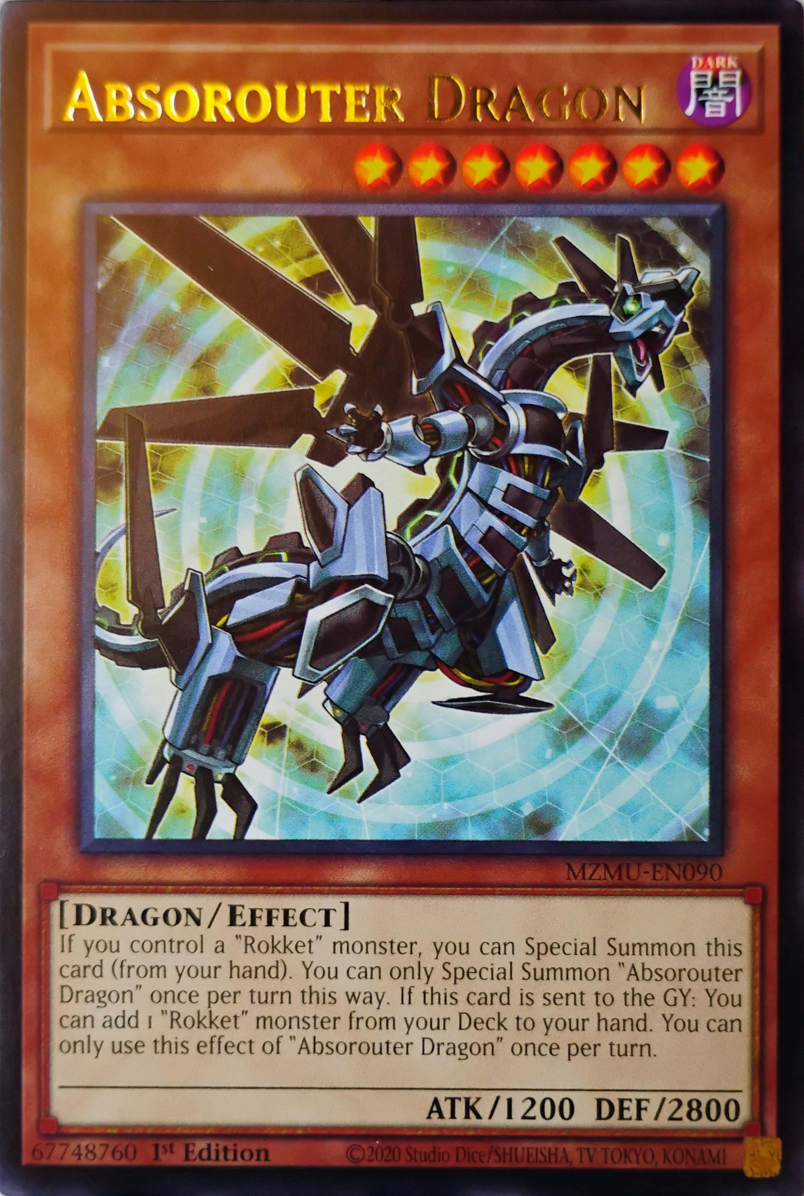 Yugioh! Absorouter Dragon Mzmu-en090 Rara