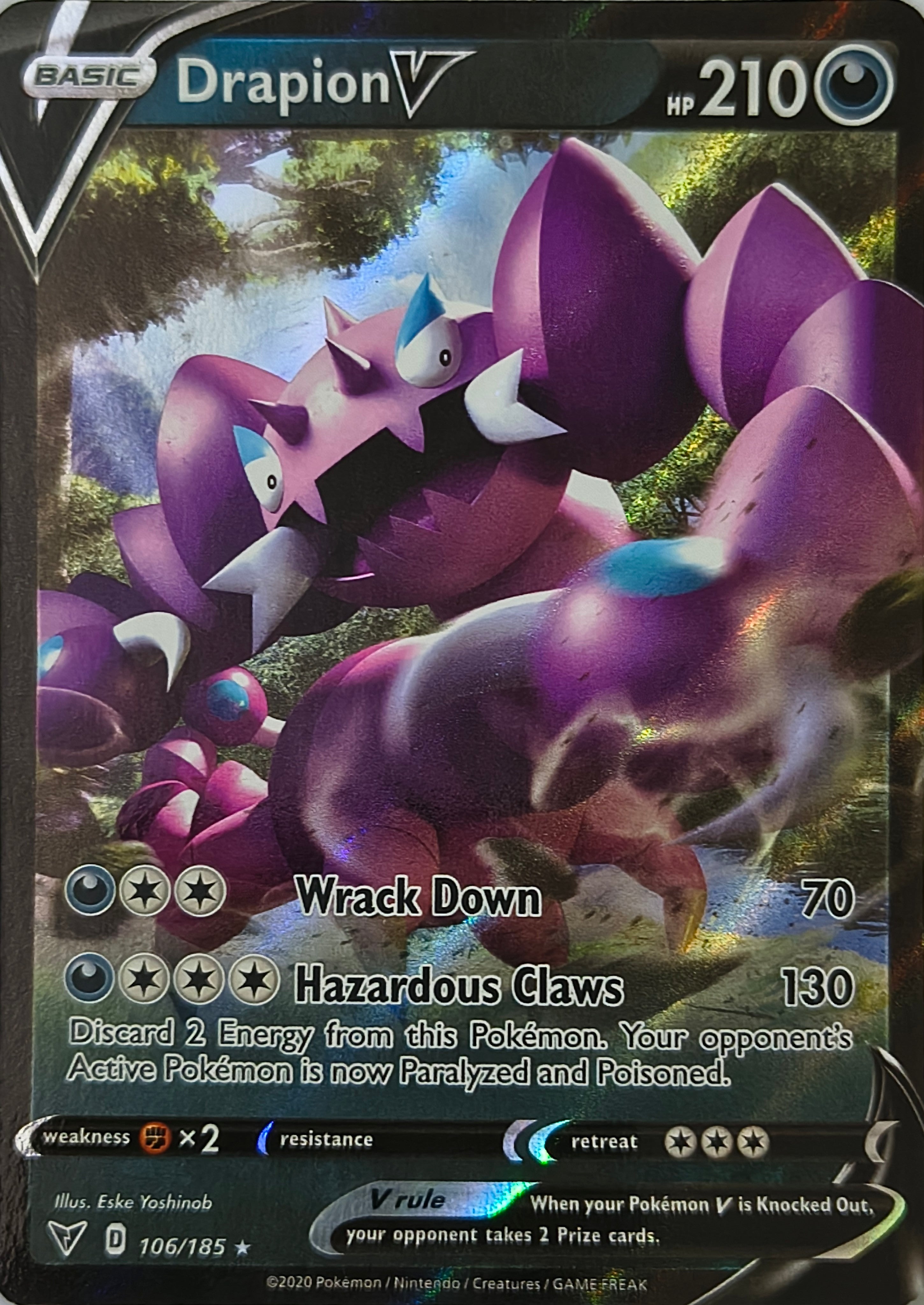 Pokémon tcg Drapion V 106/185