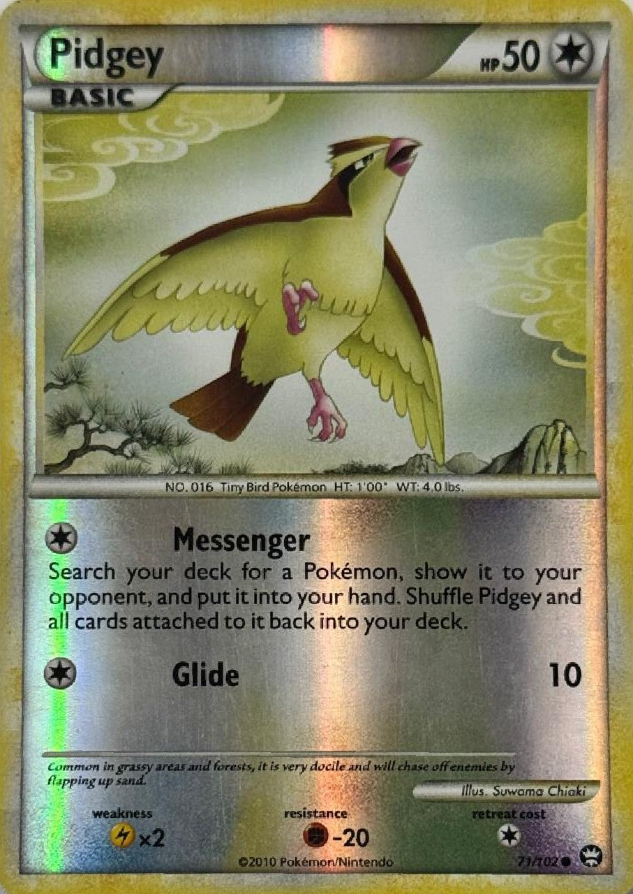 Pokémon Tcg Pidgey 71/102 Reverse