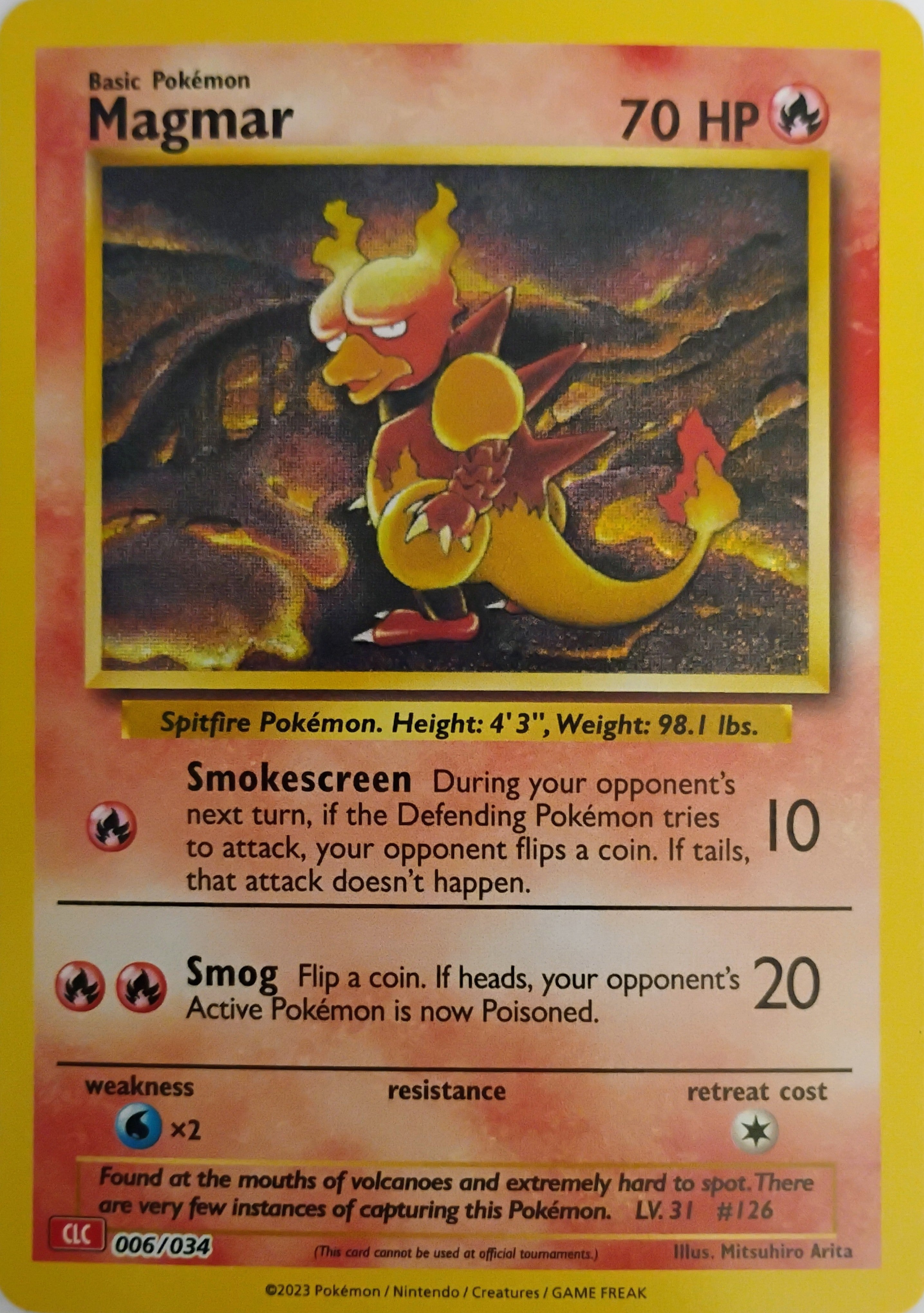 Pokémon tcg Magmar 006/034 Holo (ClC)