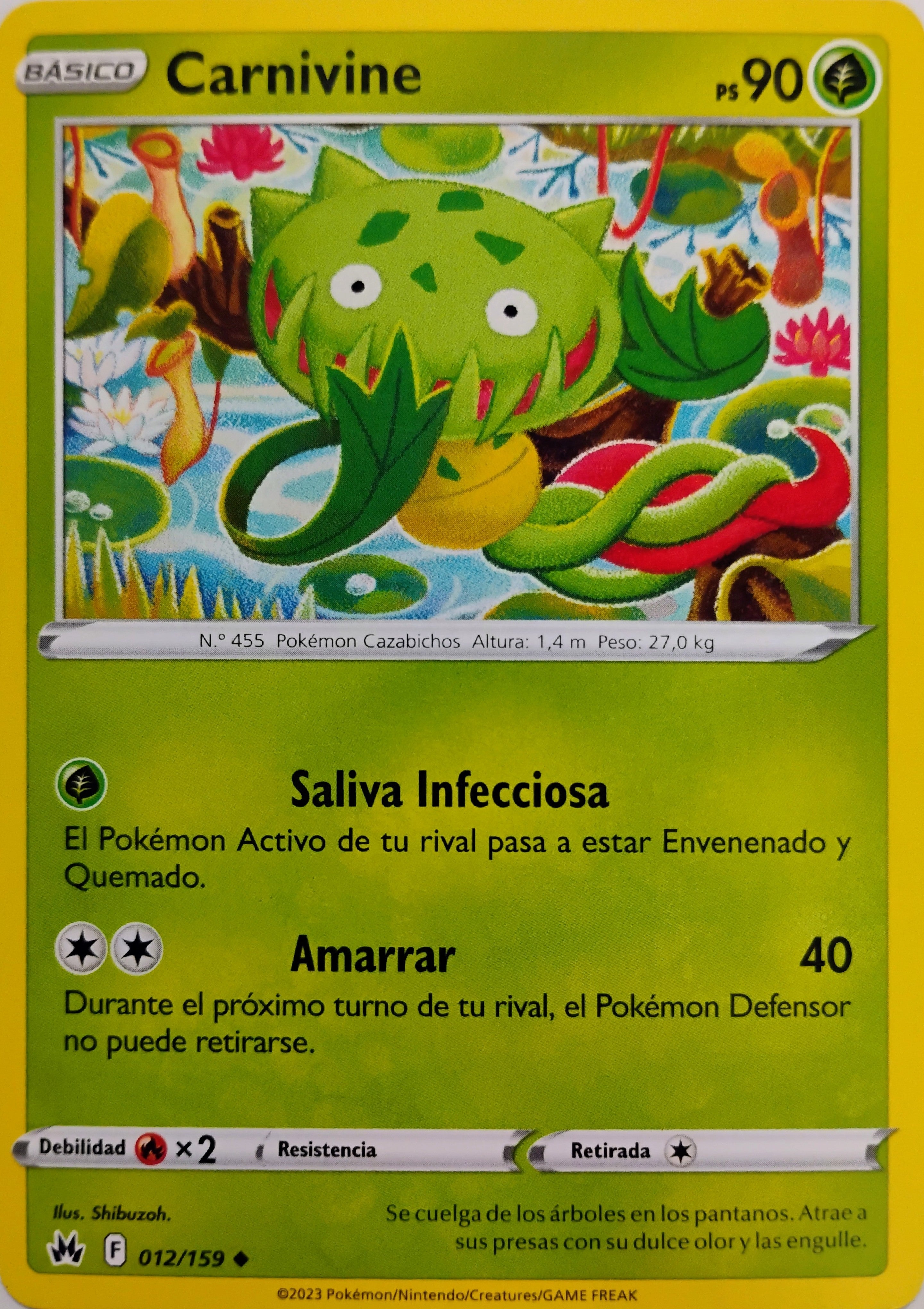 Pokémon tcg Carnivine 012/159 (Español)