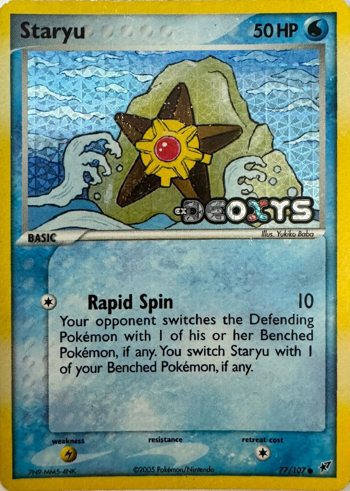Pokémon tcg Staryu 77/107 Holo (Ex Deoxys)