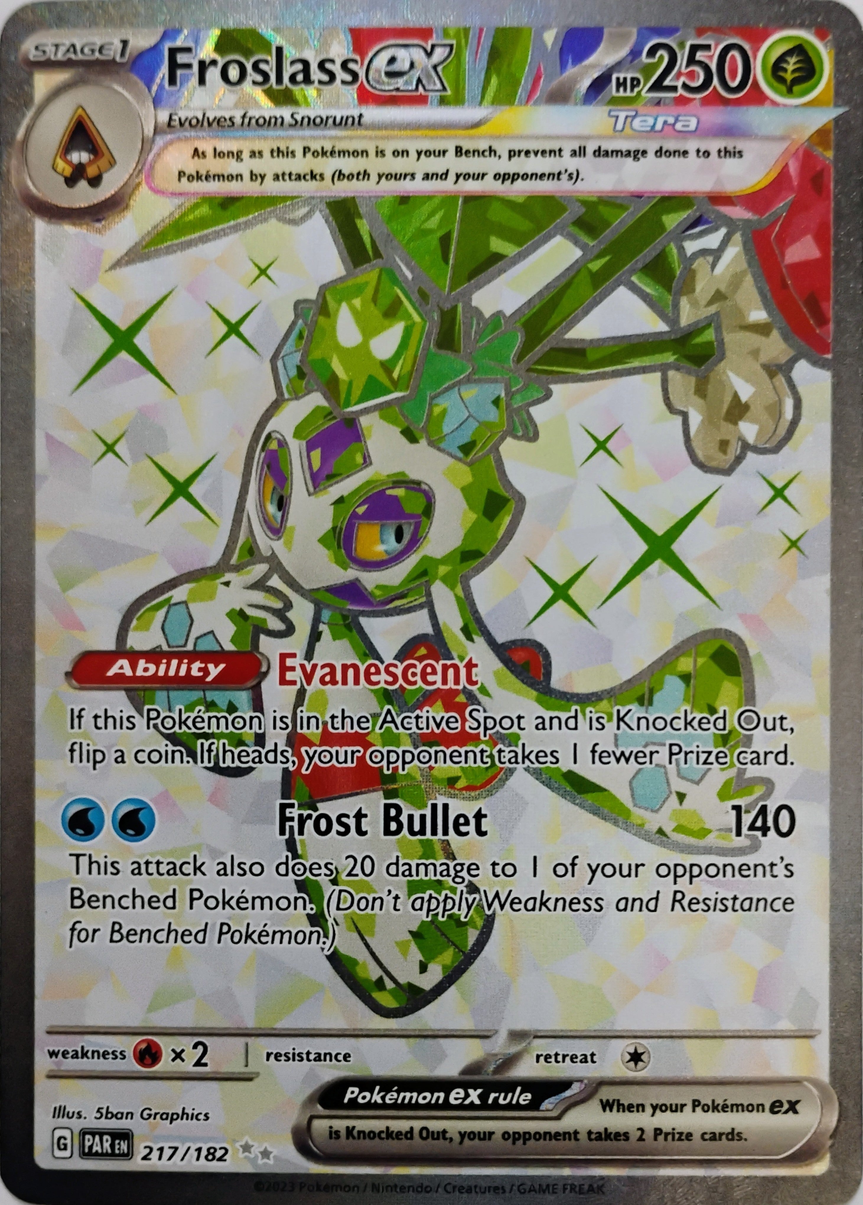 Pokémon tcg Froslass Ex 217/182