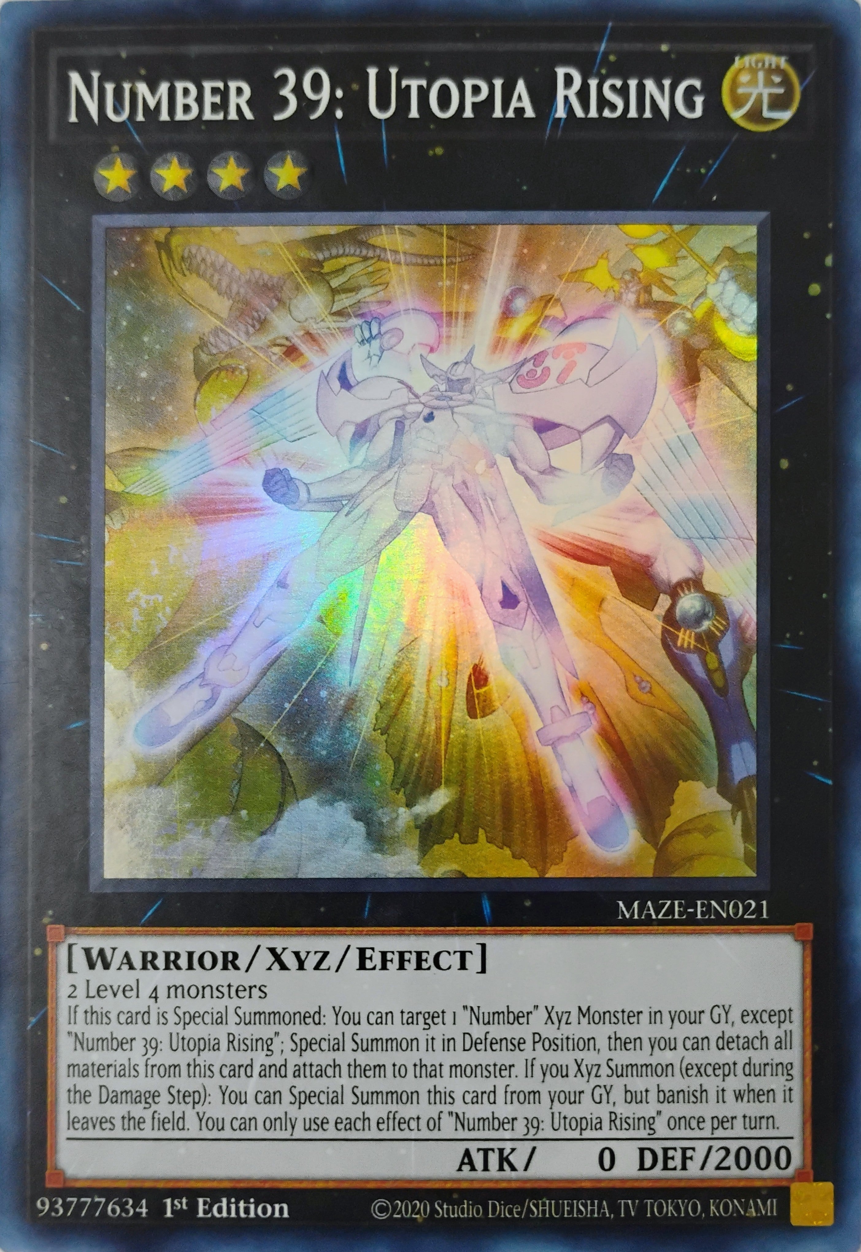 Yugioh! Number 39: Utopía Rising Maze-en021 Super Rare
