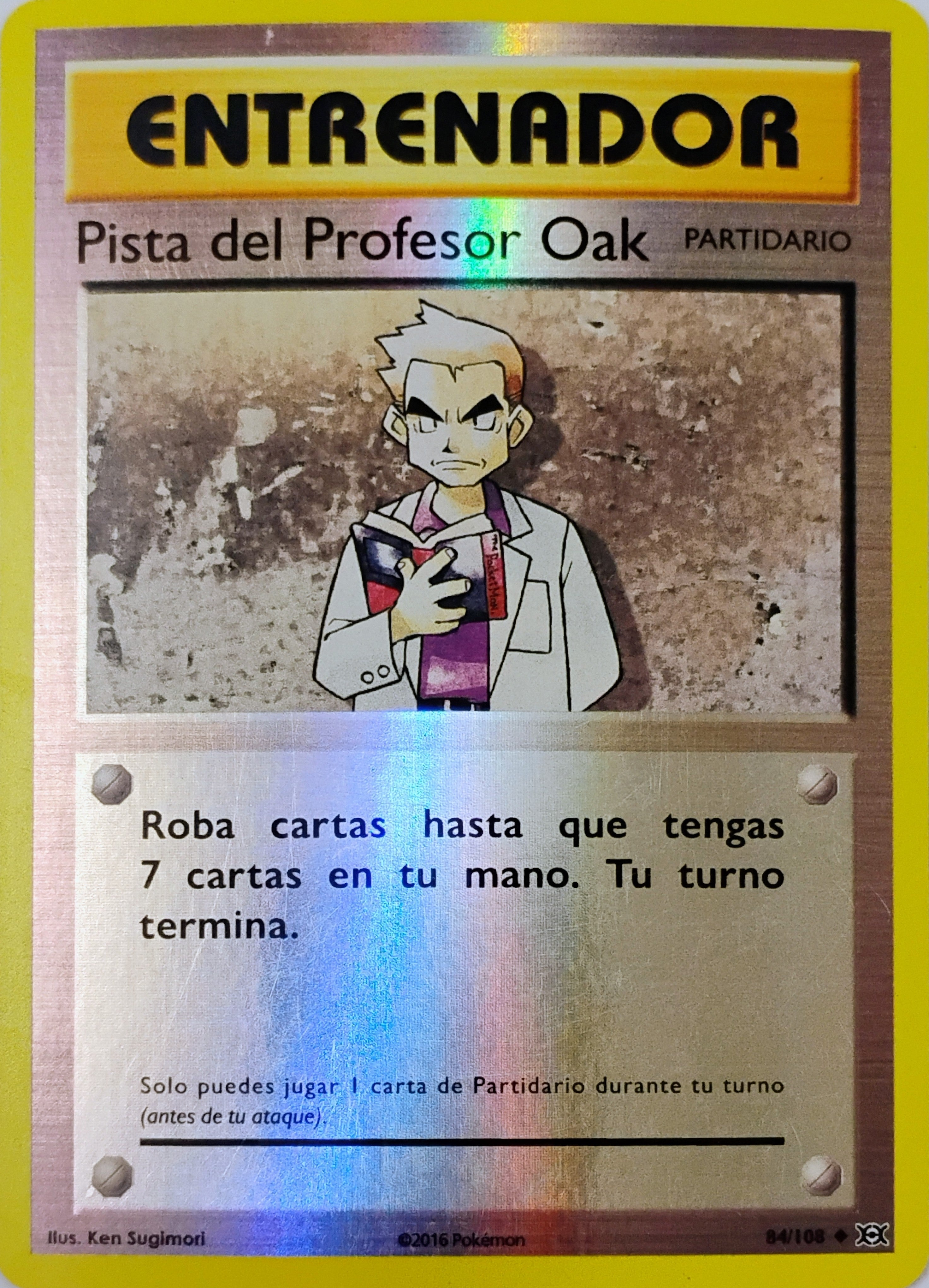 Pokémon tcg Pista Del Profesor Oak 84/108 Reverse (Español)