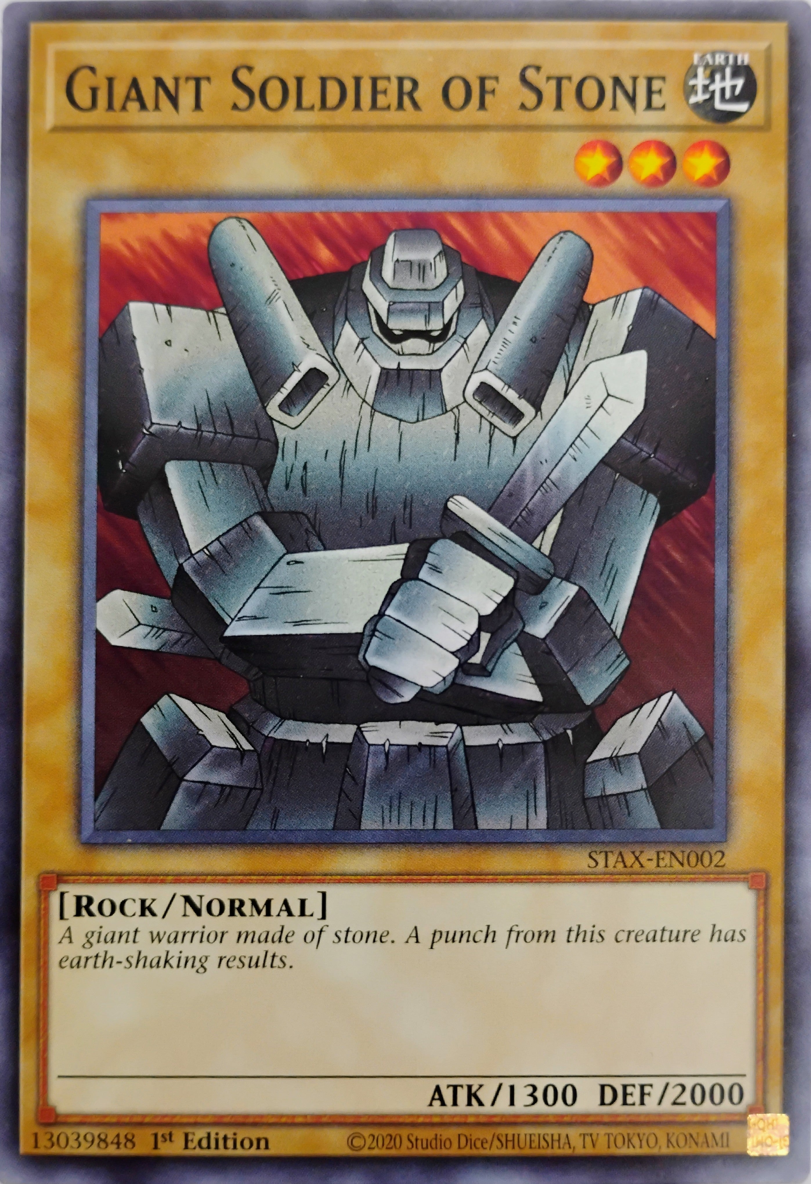 Yugioh! Giant Soldier Of Stone Stax-en002 1st Edition