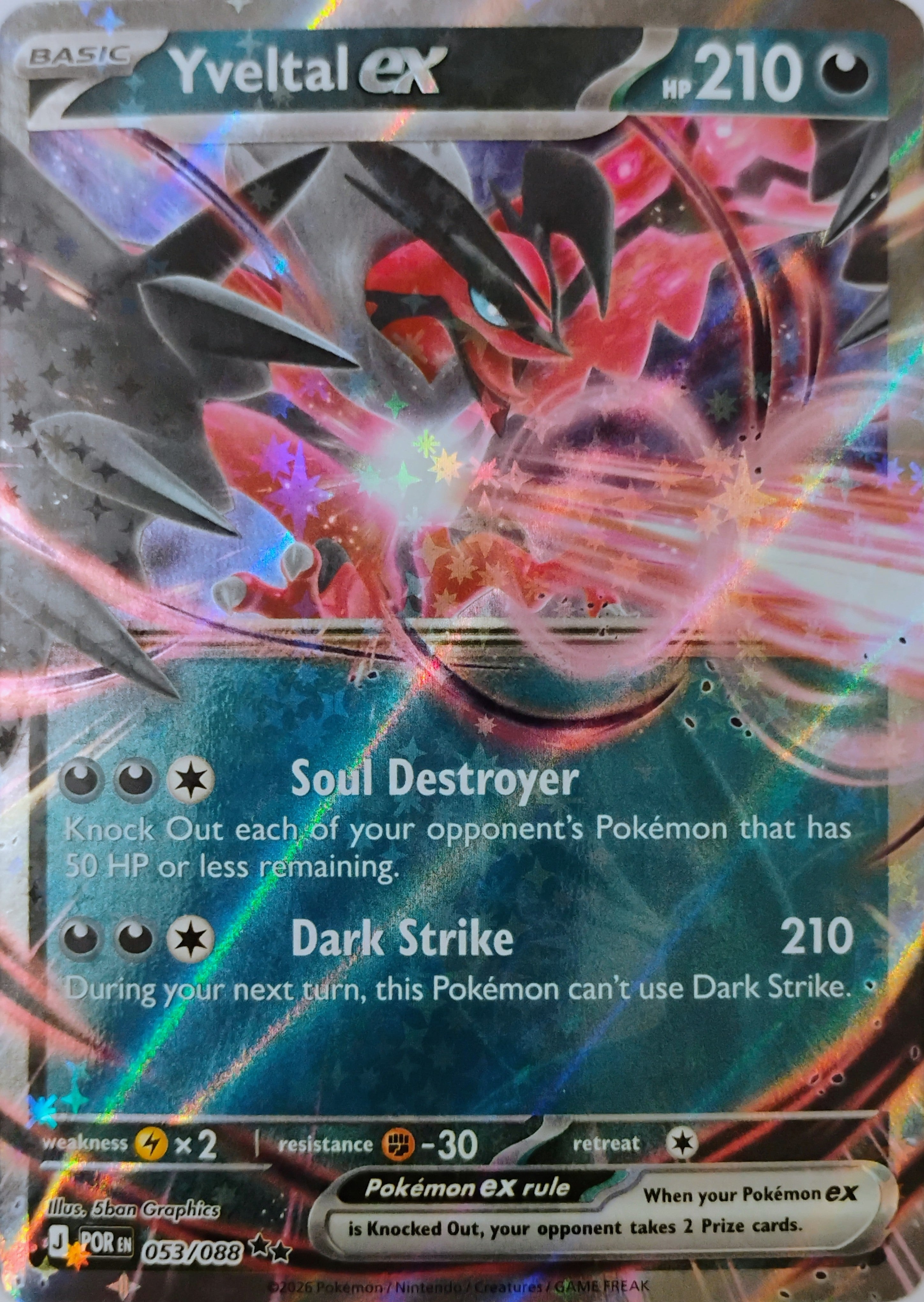 Pokémon tcg Yveltal Ex 053/088