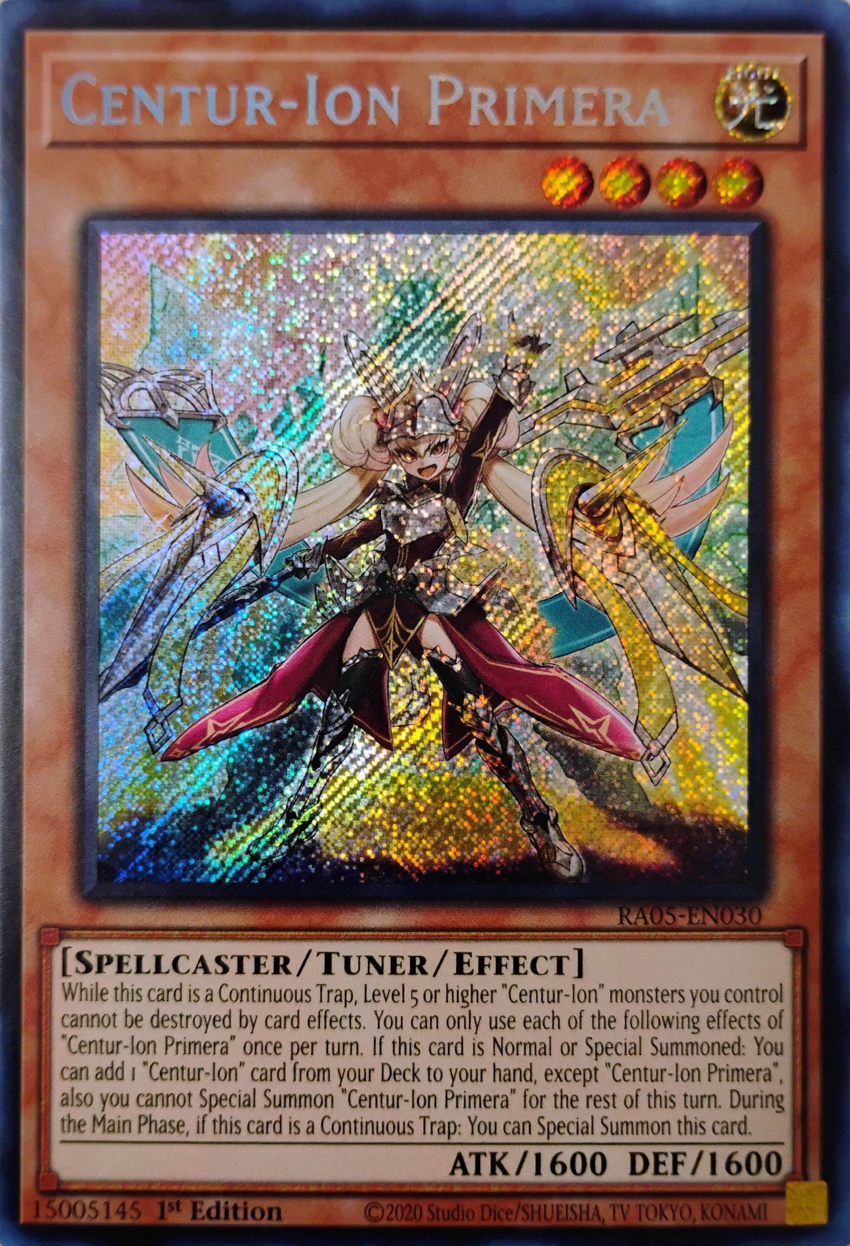 Yugioh! Centur-Ion Primera Ra05-en030 1st edition Secreta