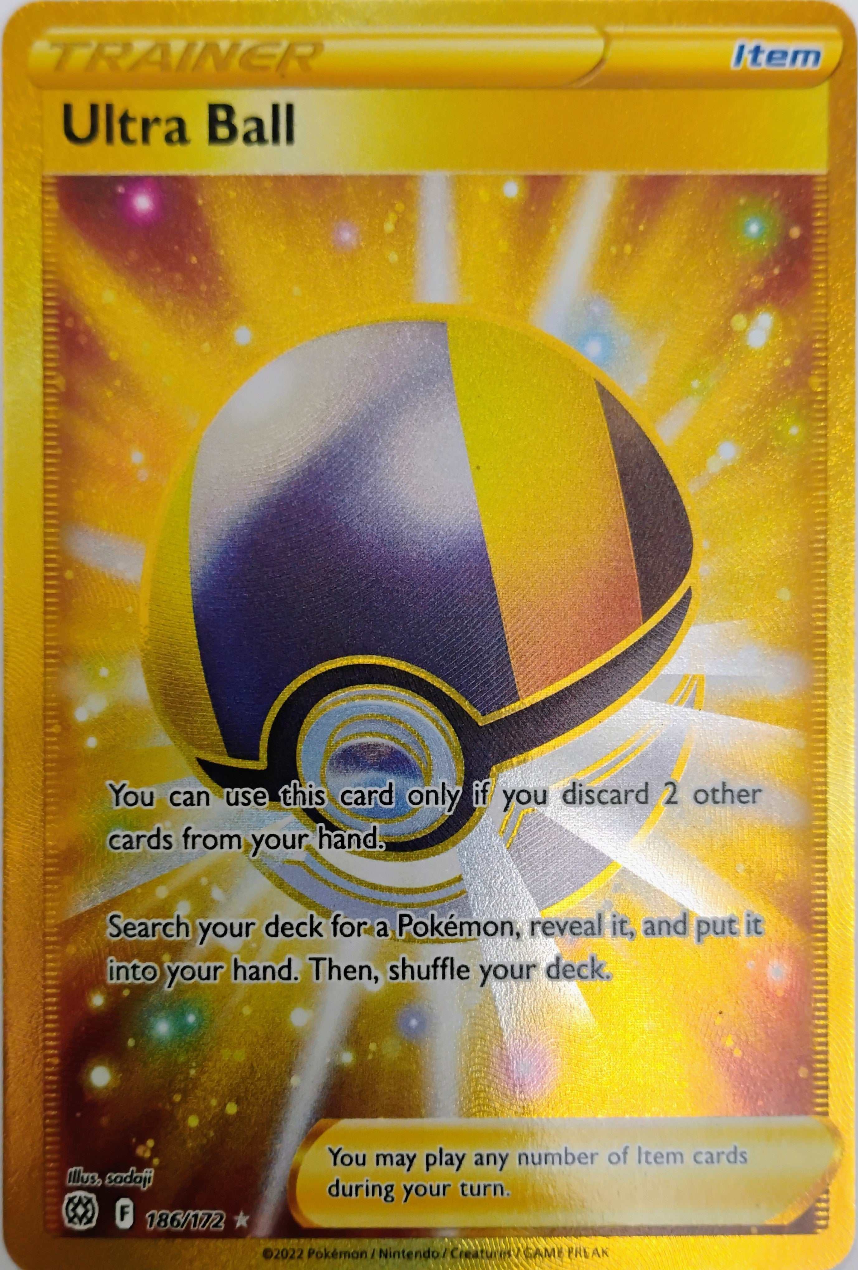 Pokémon tcg Ultra ball 186/172