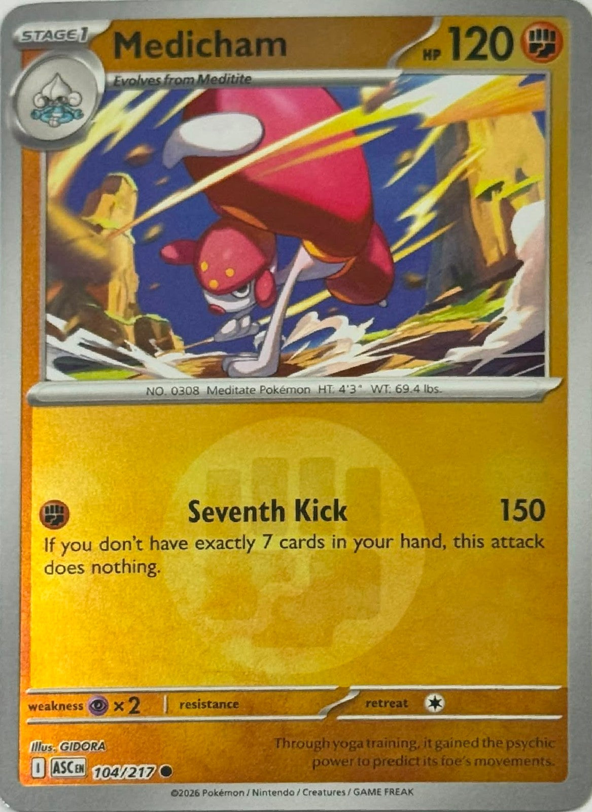 Pokémon Tcg Medicham 104/217 (Energy Símbol)