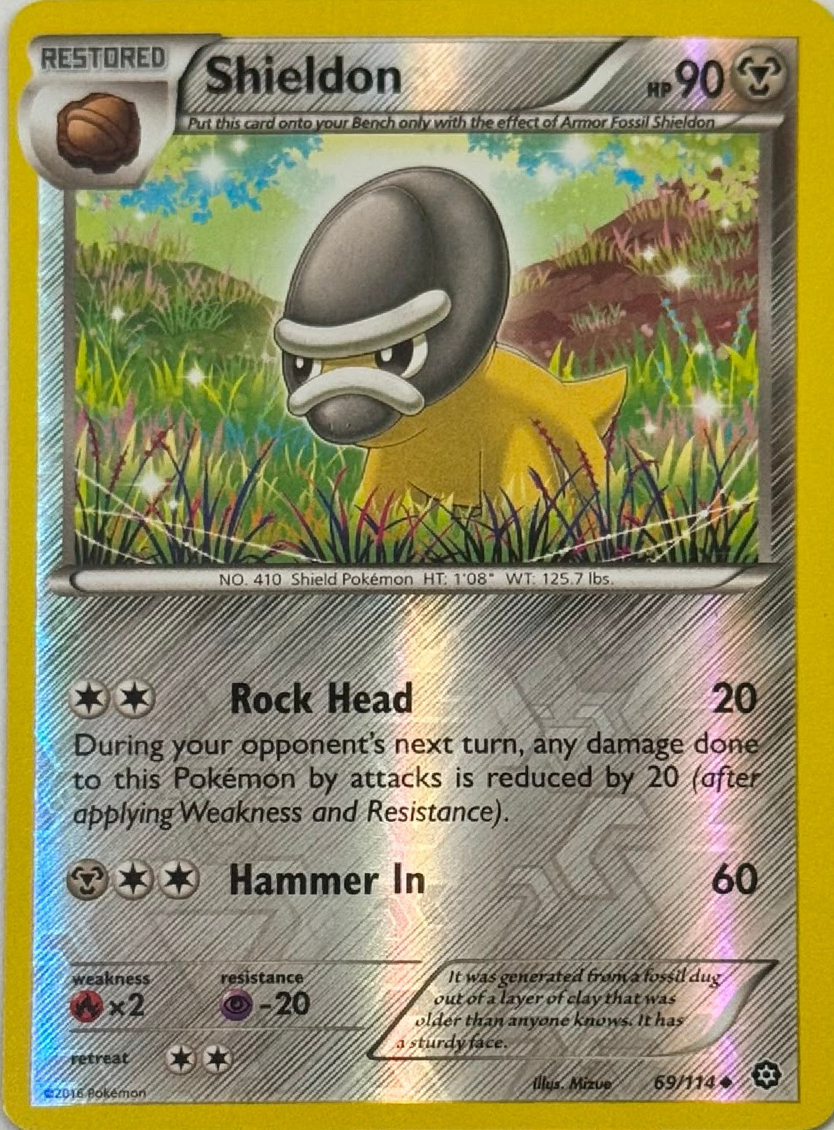 Pokémon Tcg Shieldon 69/114 Reverse