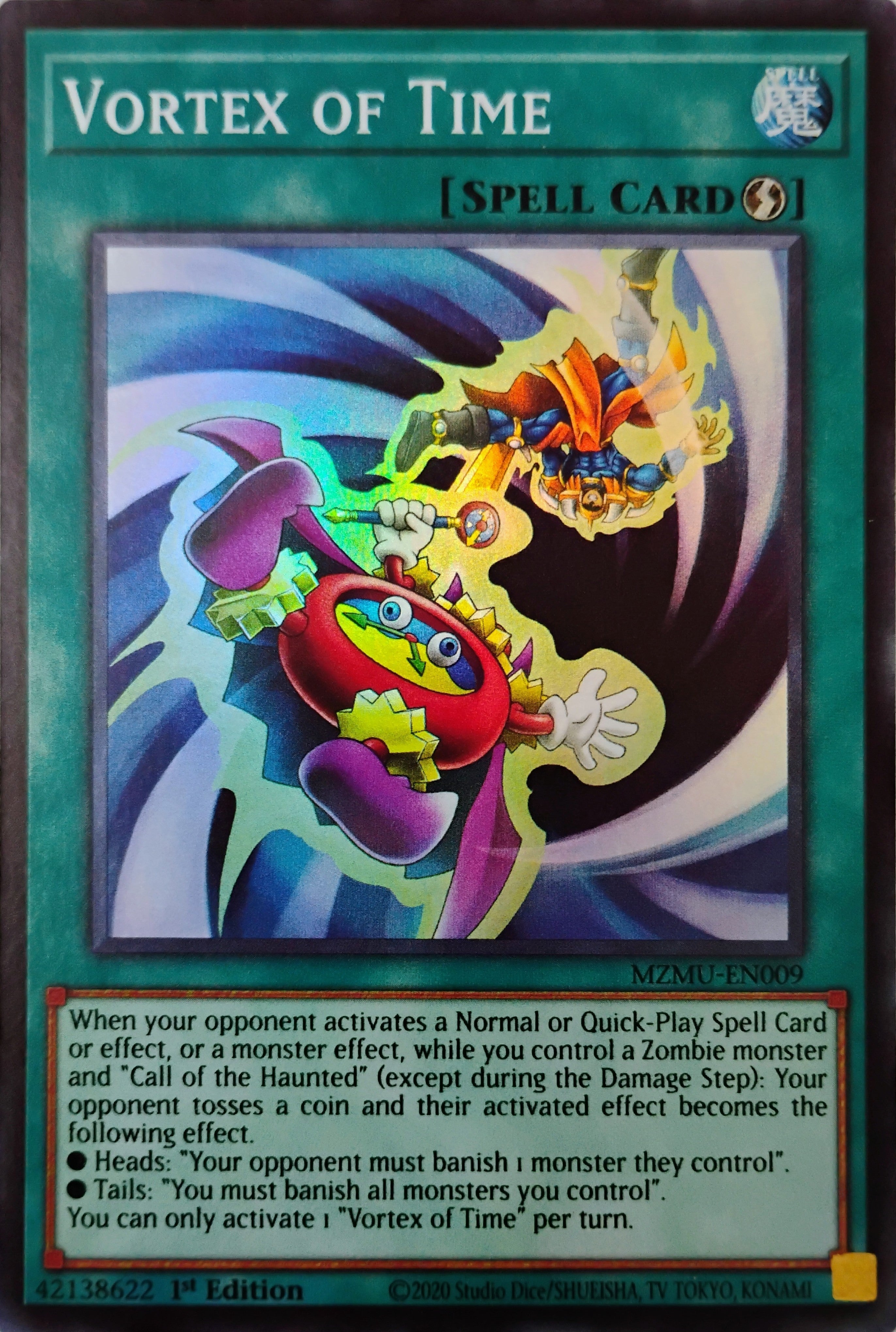 Yugioh! Vortex Of Time Mzmu-en009 Super Rare