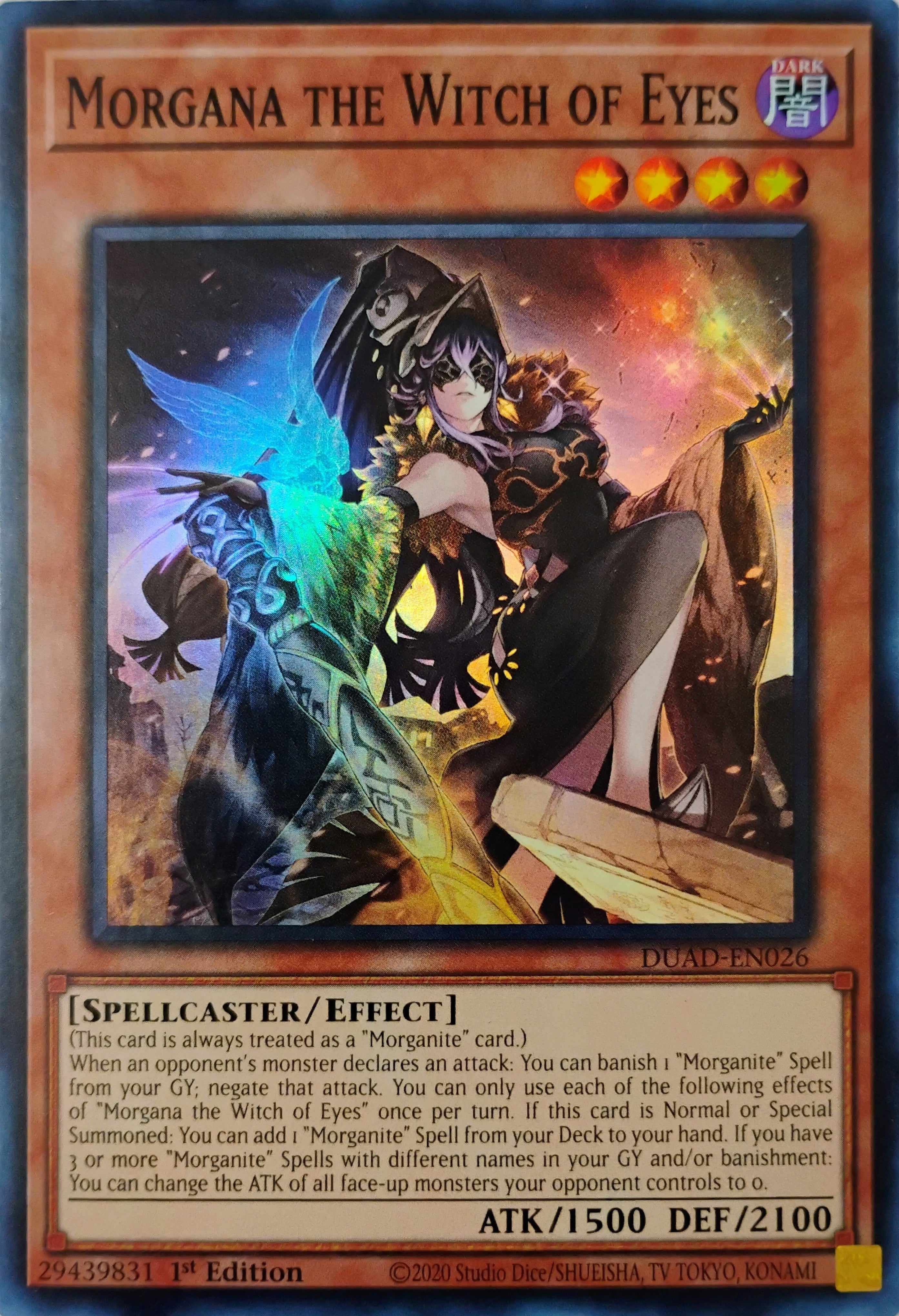 Yugioh! Morgana The Witch Of Eyes Duad-en026 Super Rare