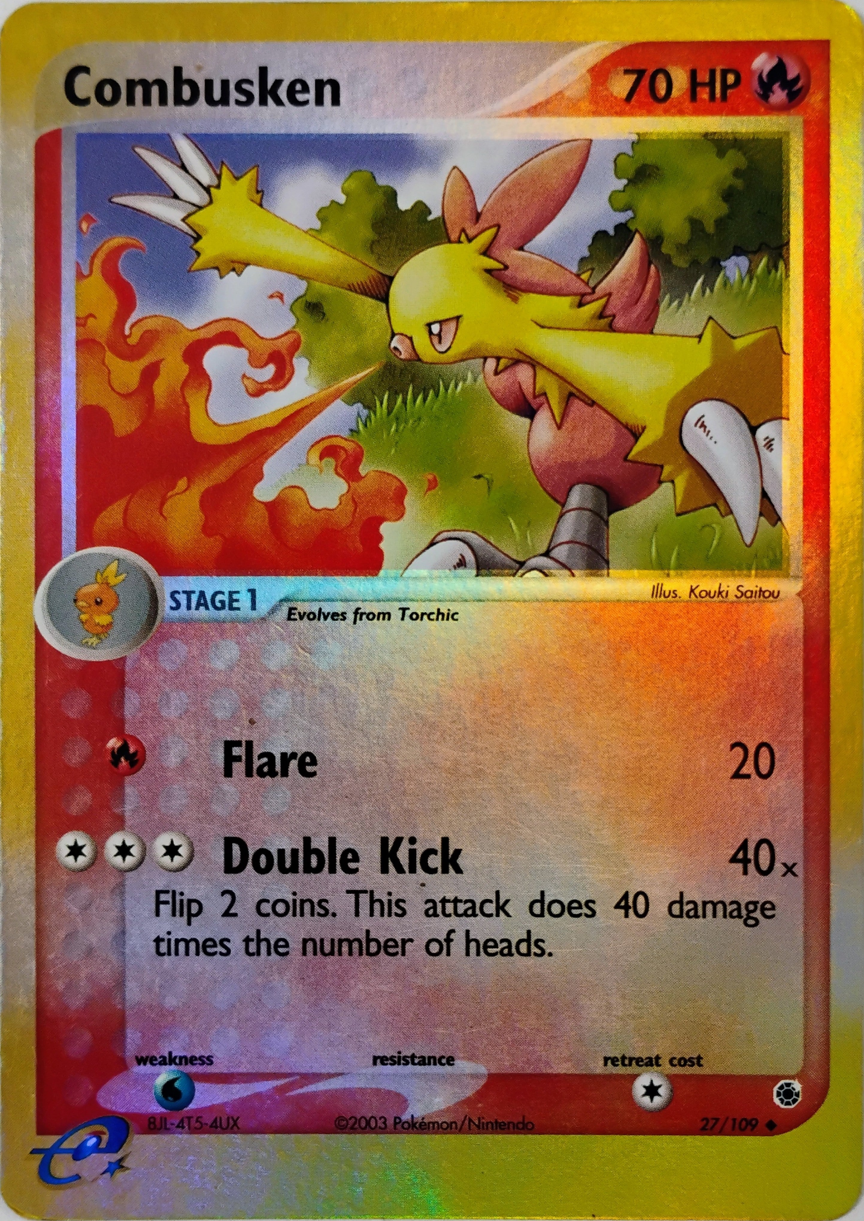 Pokémon tcg Combusken 27/109 Reverse
