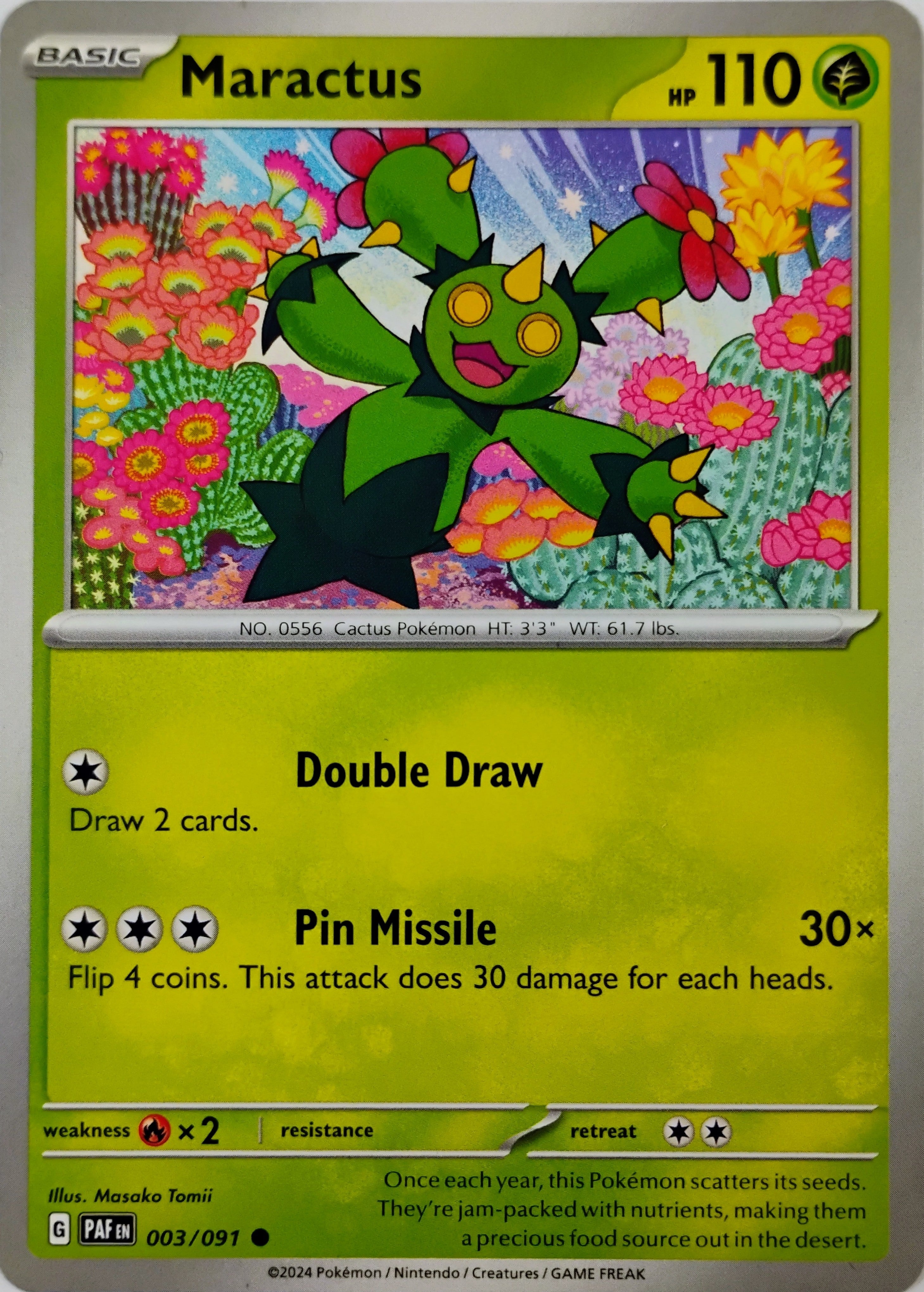 Pokémon tcg Maractus 003/091