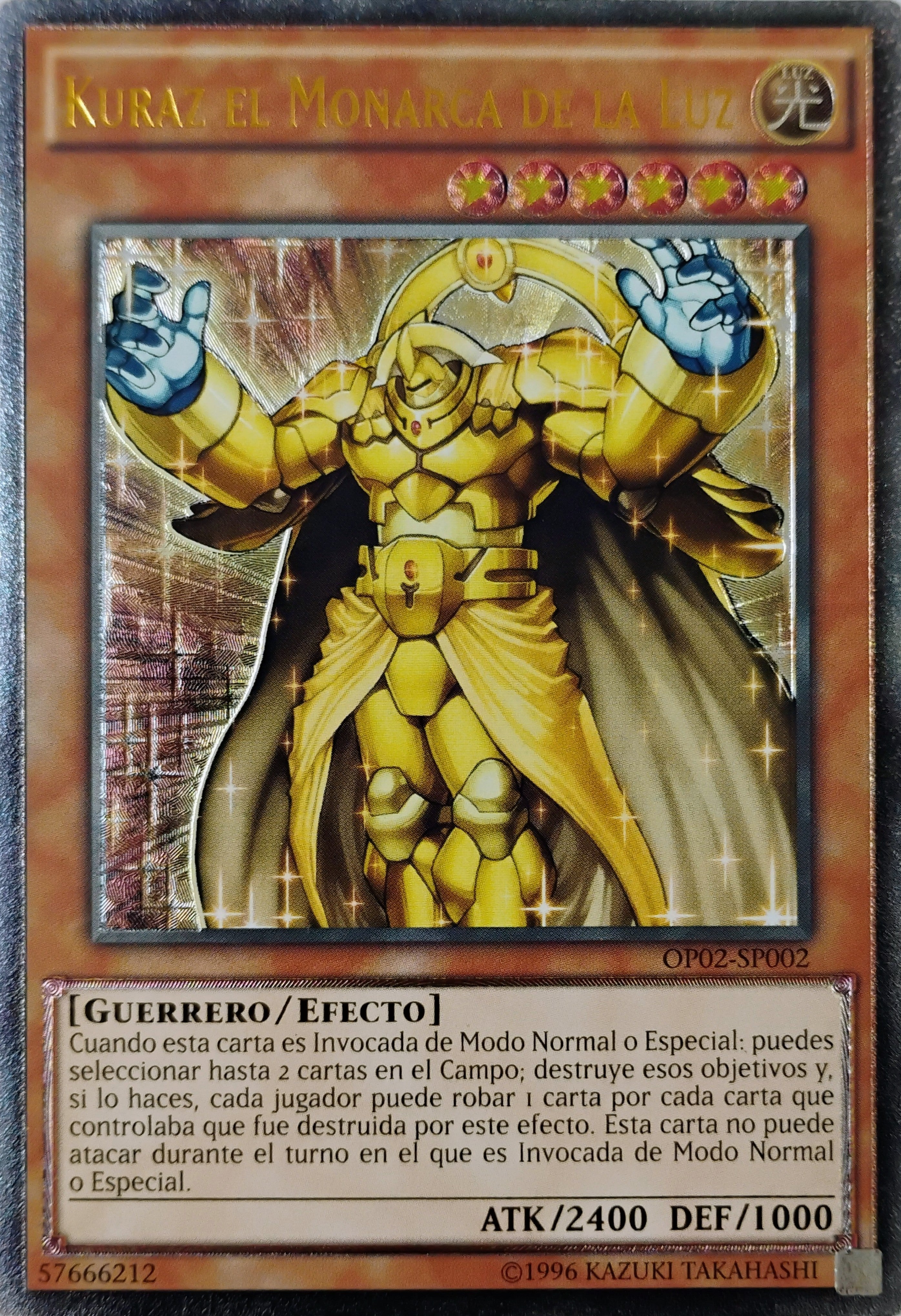Yugioh! Kuraz El Monarca De La Luz Op02-Sp002