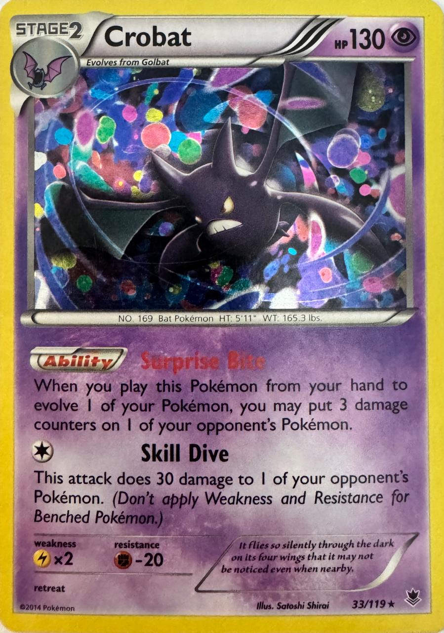 Pokémon tcg Crobat 33/119 Holo Cosmo