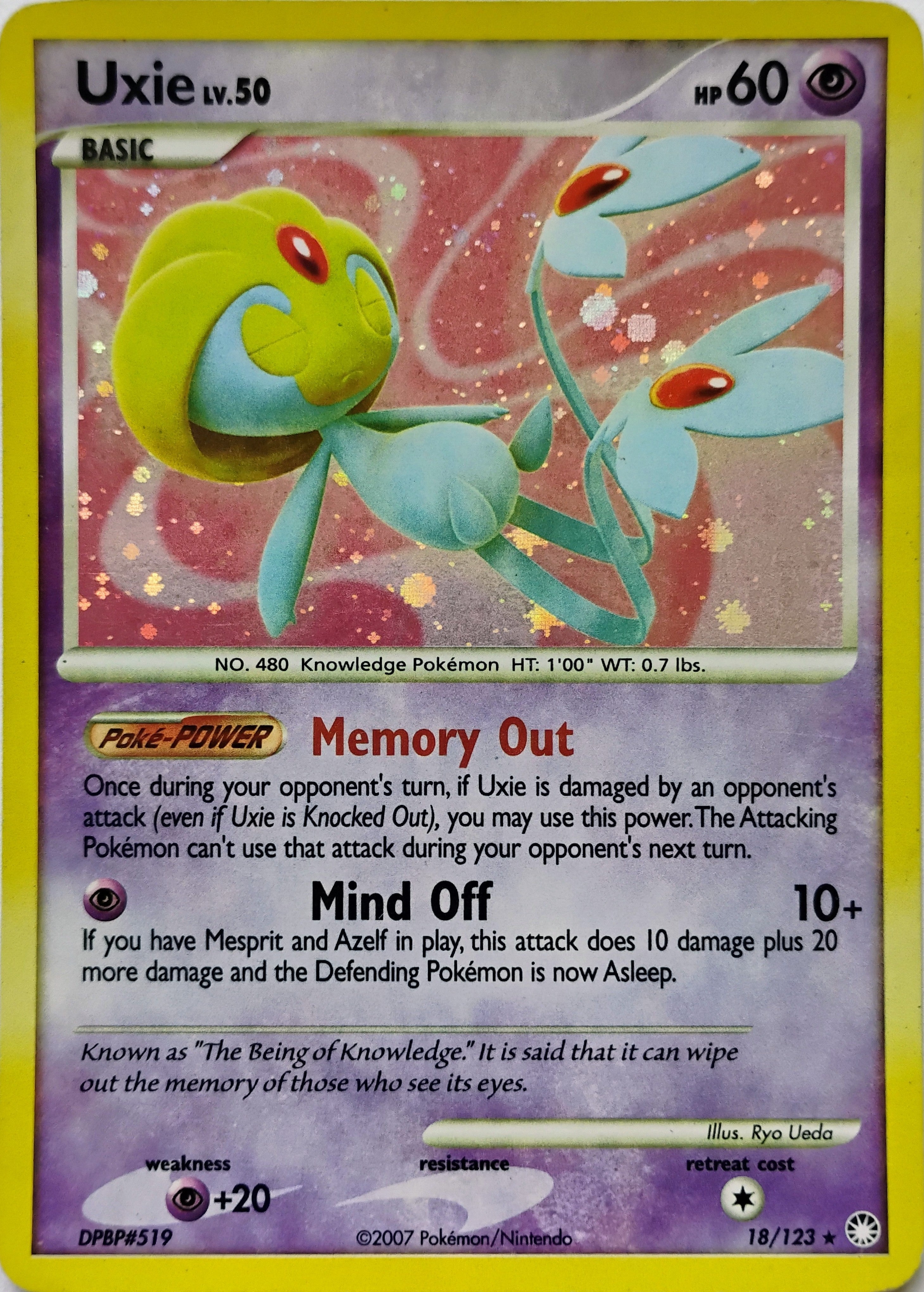 Pokémon tcg Uxie Lv. 50 18/123 Holo