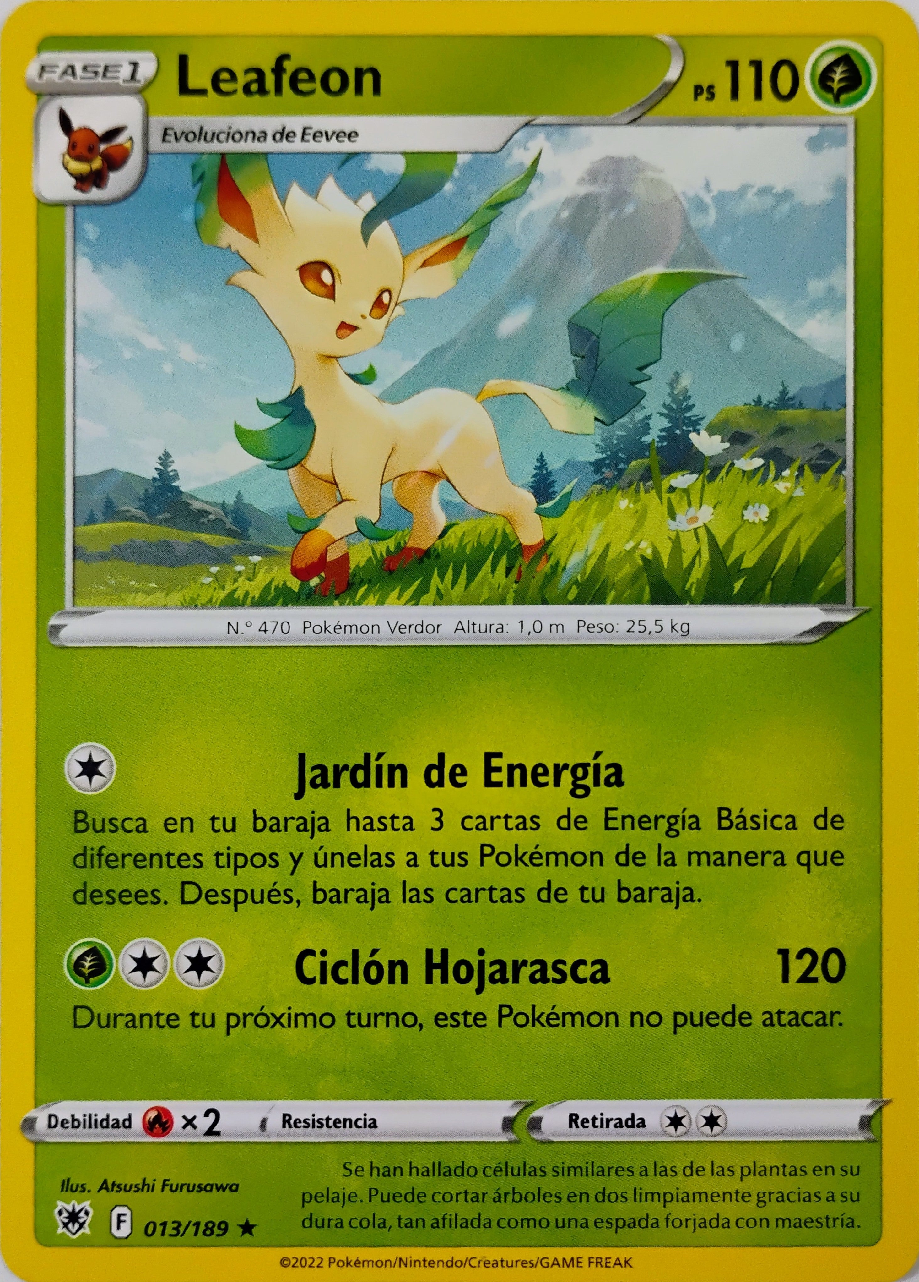 Pokémon tcg Leafeon 013/189 (Español)