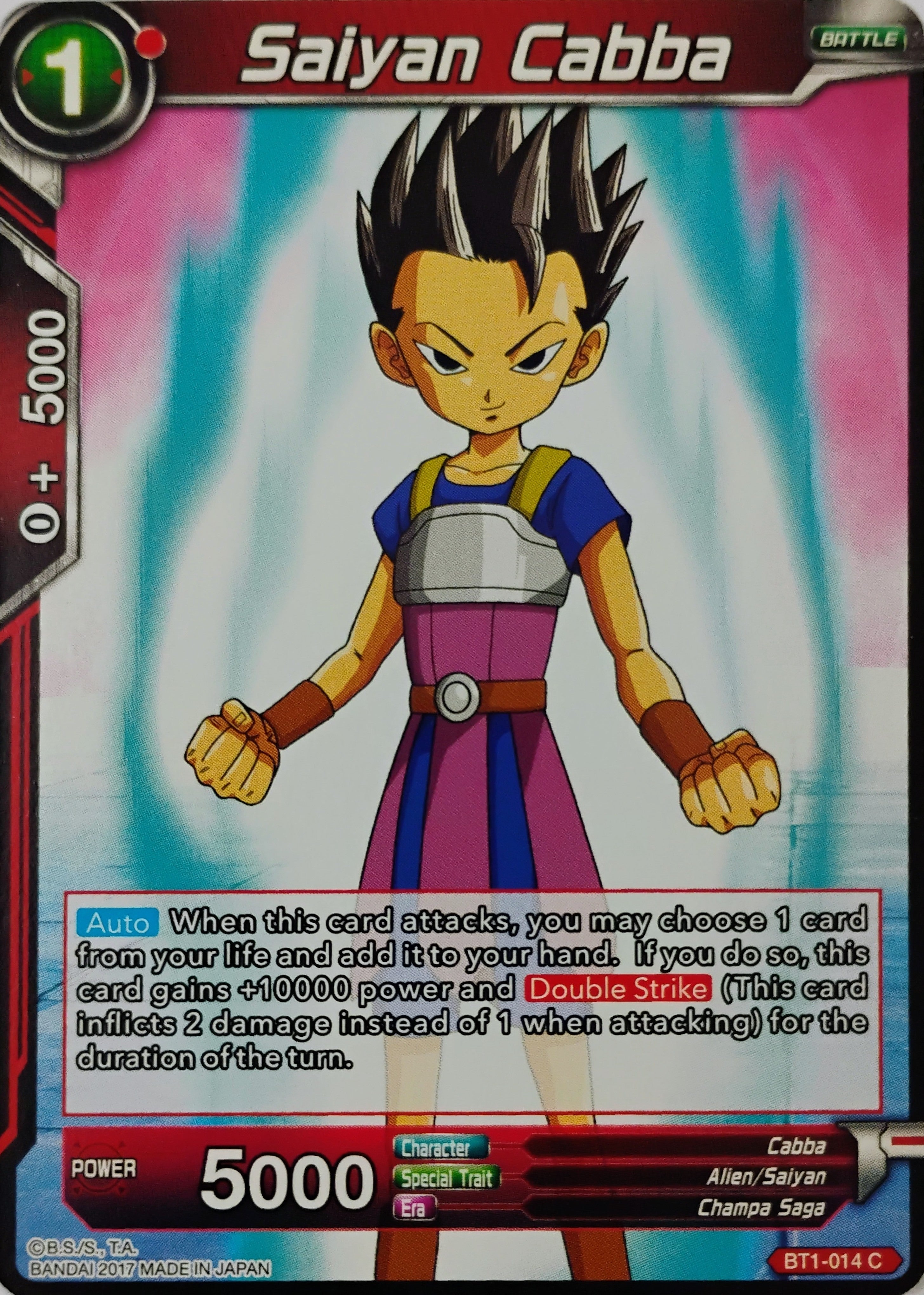 Dragon ball tcg Saiyan Cabba Bt1-014