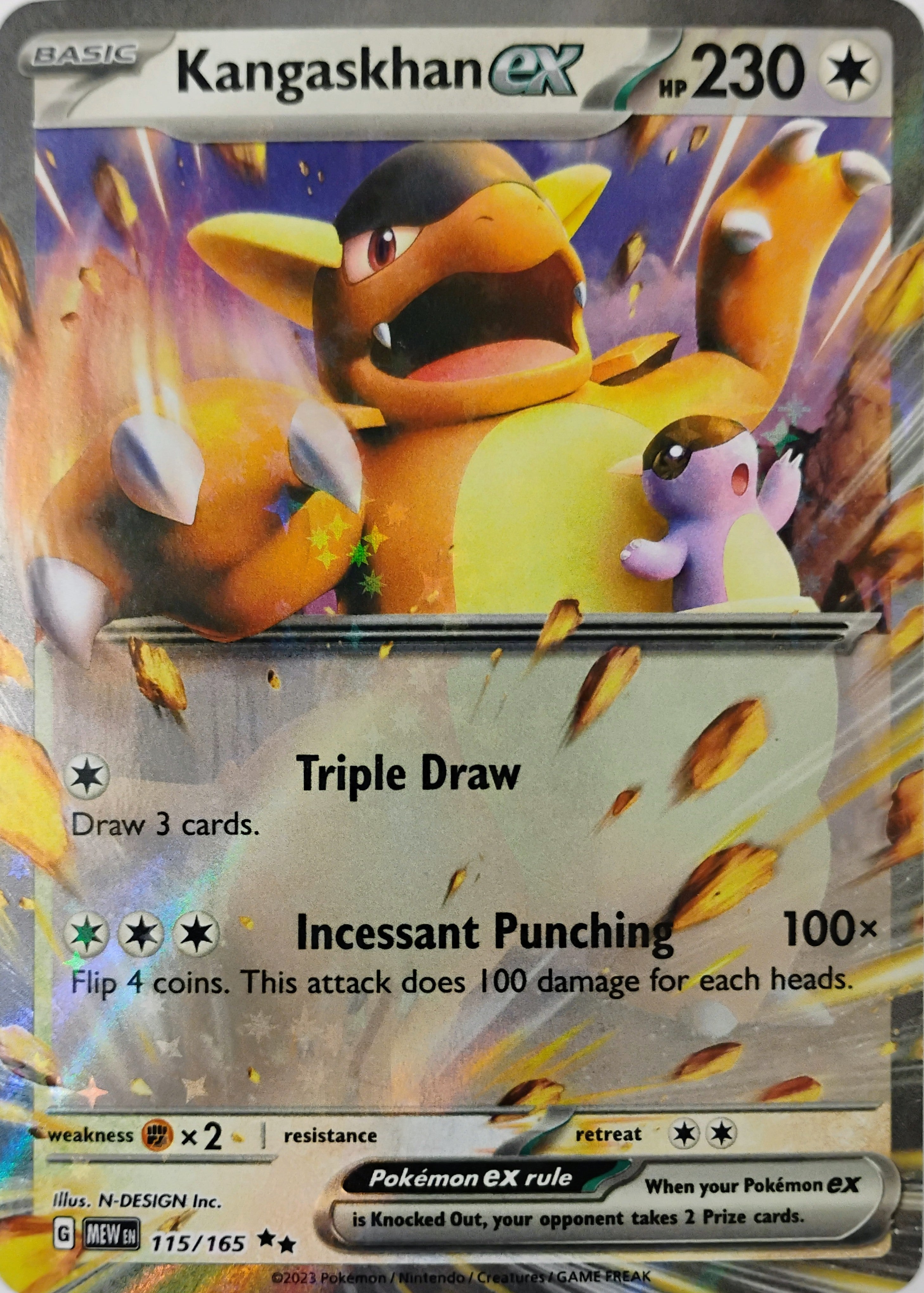 Pokémon tcg Kangaskhan ex 115/165