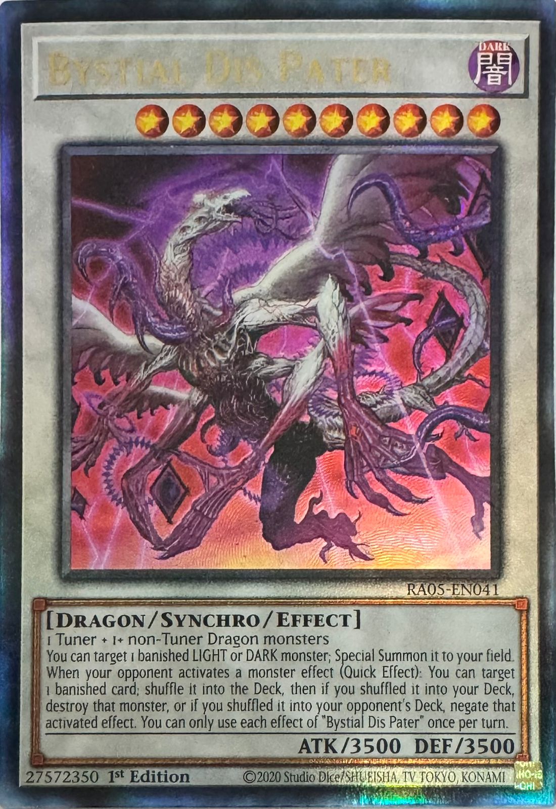Yugioh! Bystial Dis pater Ra05-en041 1st edition Ultimate
