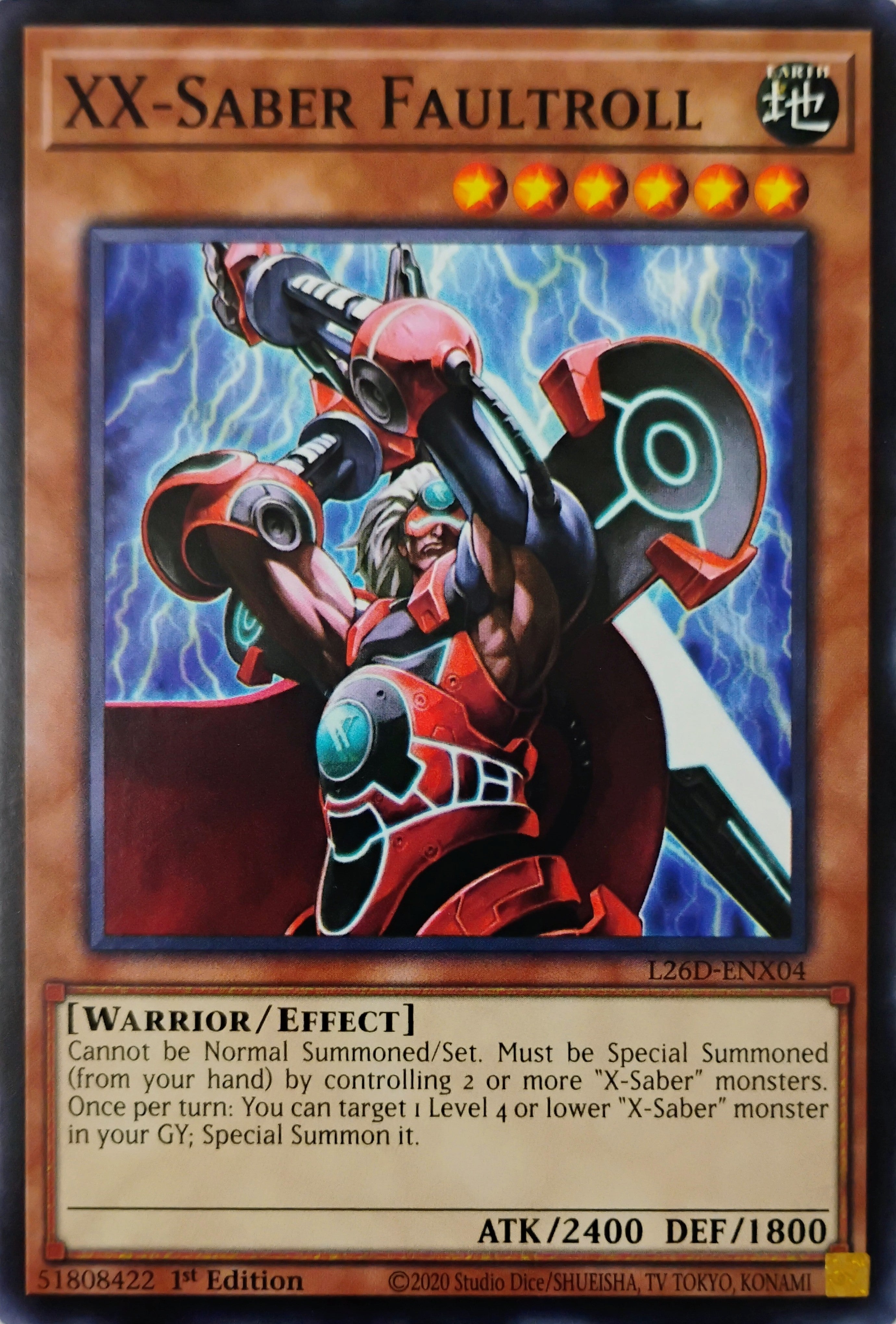 Yugioh! Xx-Saber Faultroll L26D-ENX04 1st Edition