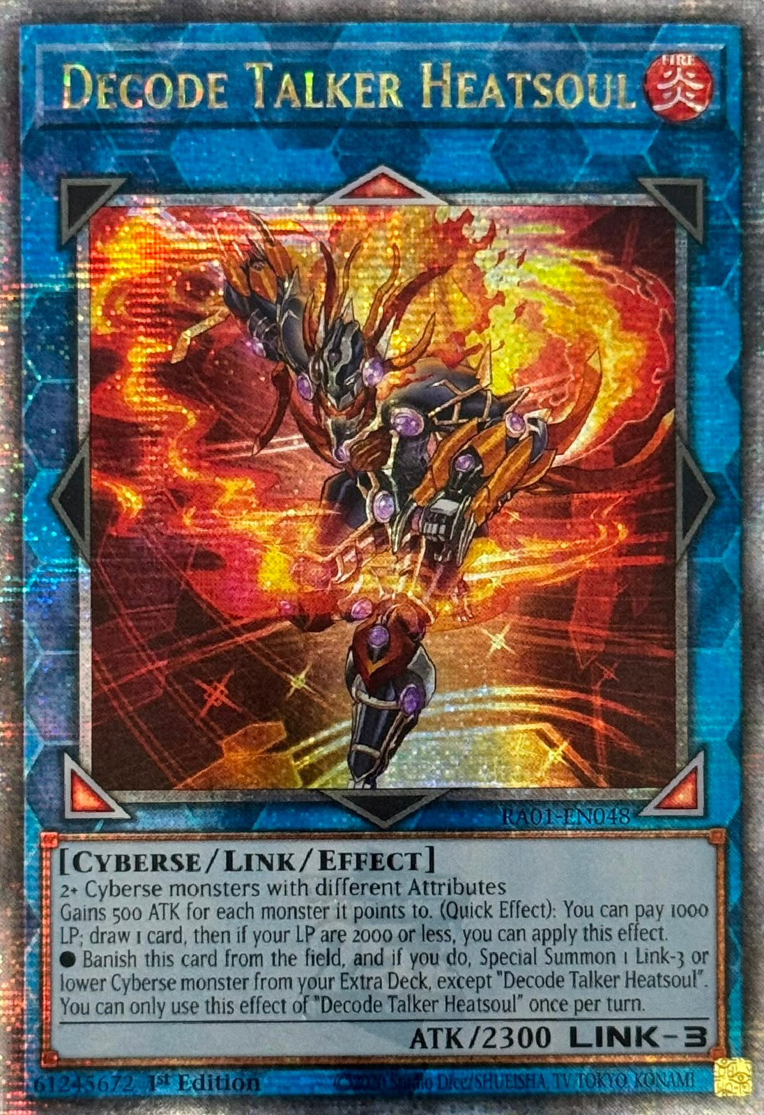 Yugioh! Decode Talker Heatsoul RA01-EN048 1st Edition Quarter Century