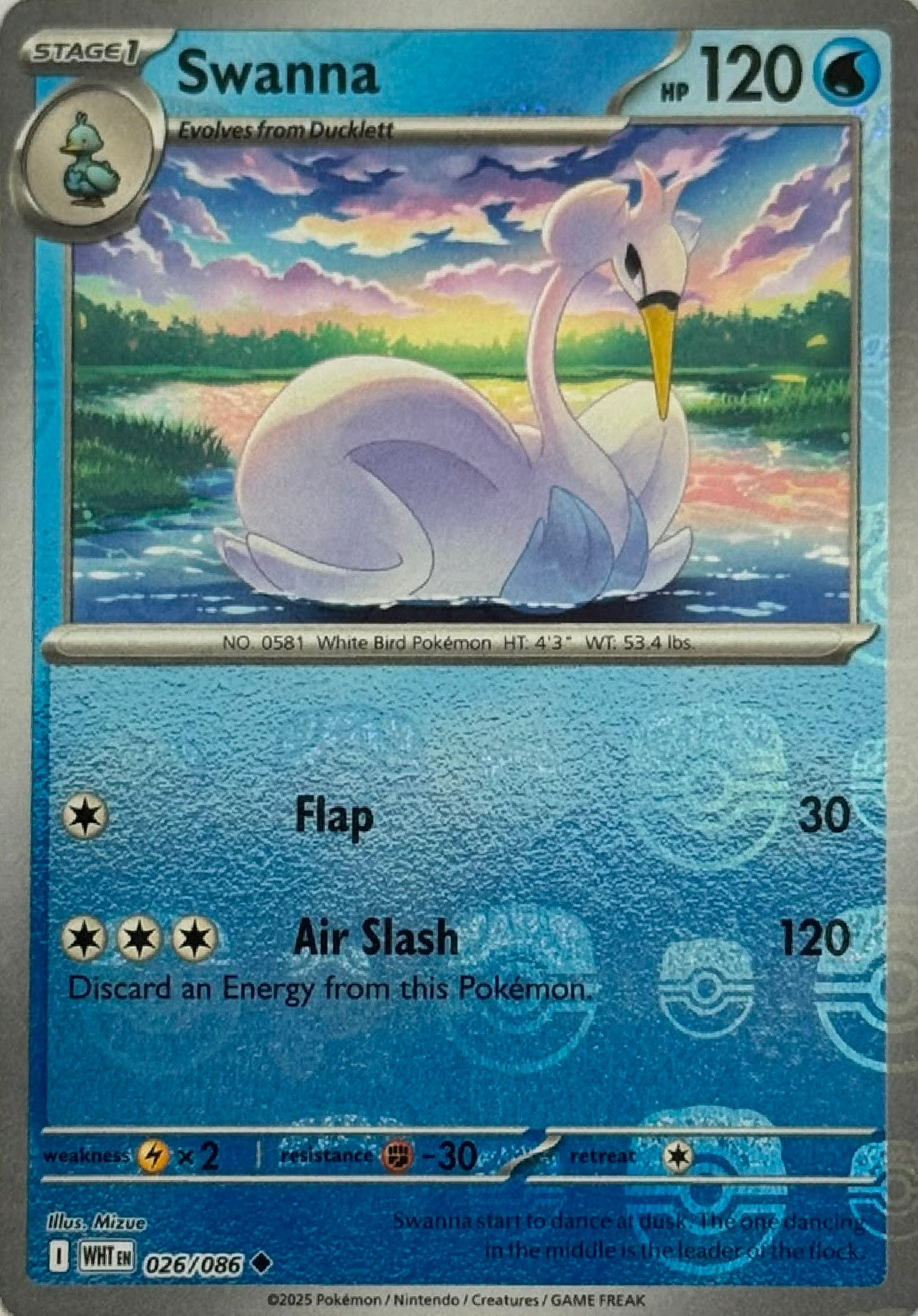 Pokémon Tcg Swanna 026/086 (Master ball)