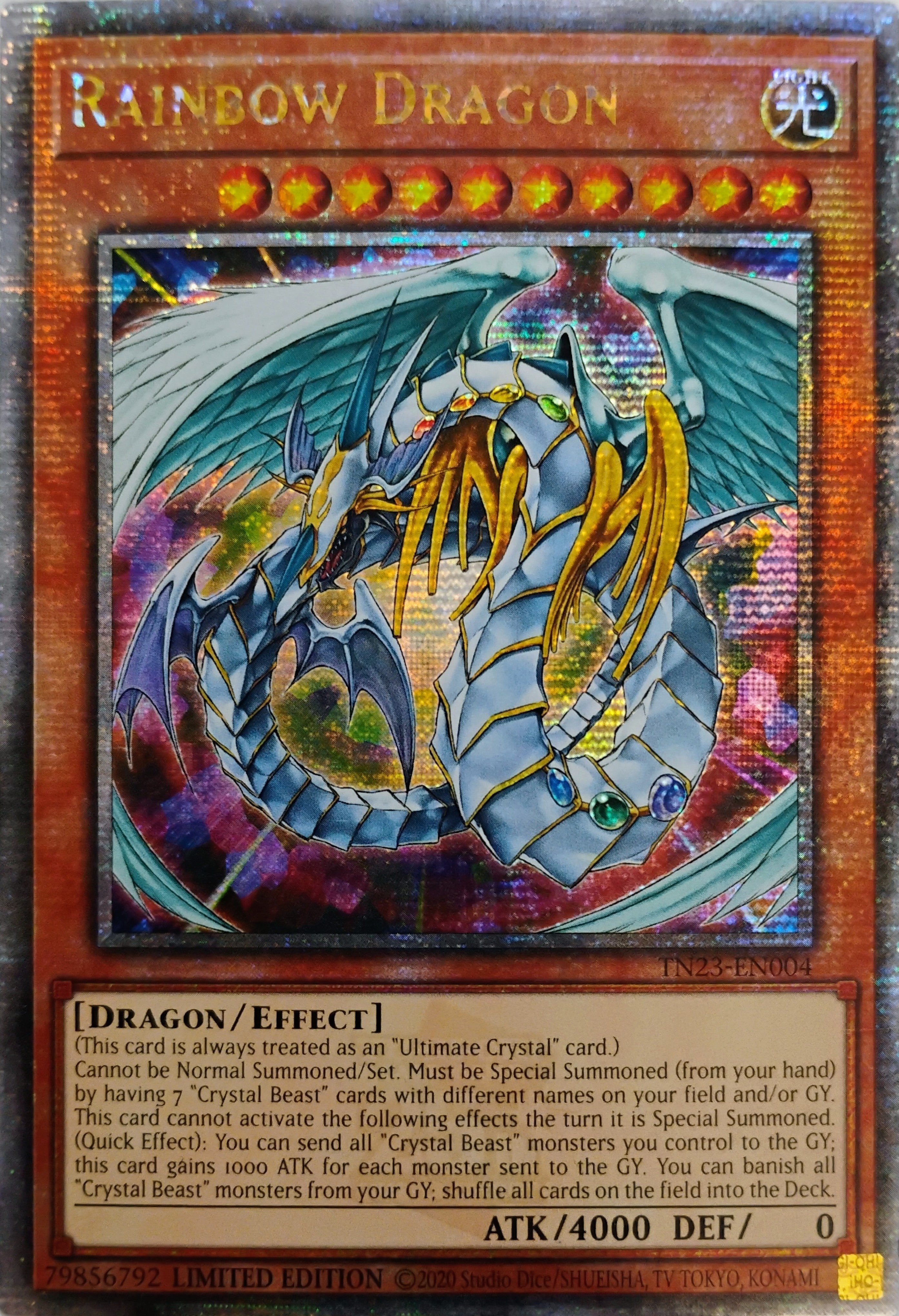 Yugioh! Rainbow Dragon Tn23-en004 Quarter Century
