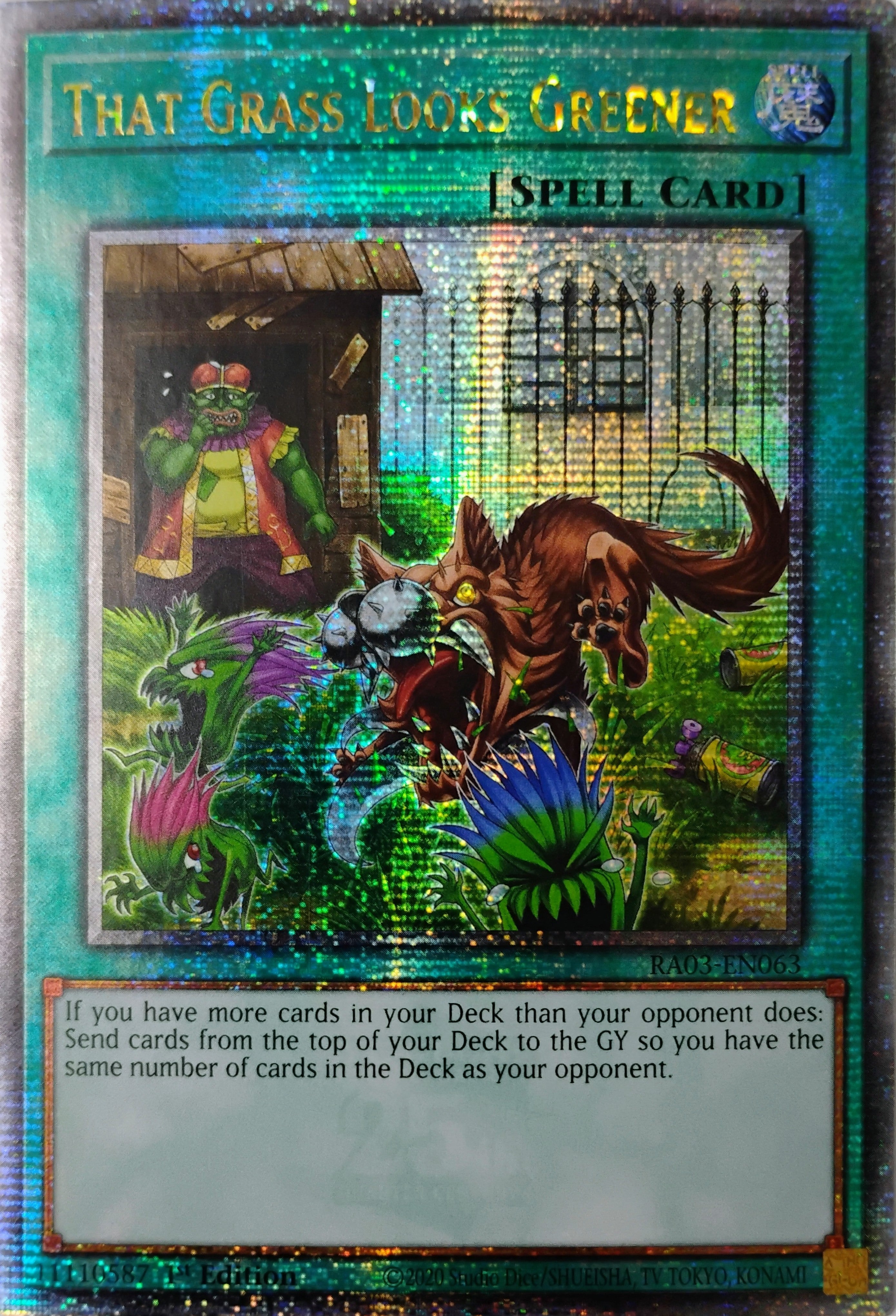 Yugioh! That Grass Looks Greener Ra03-en063 Quarter Century