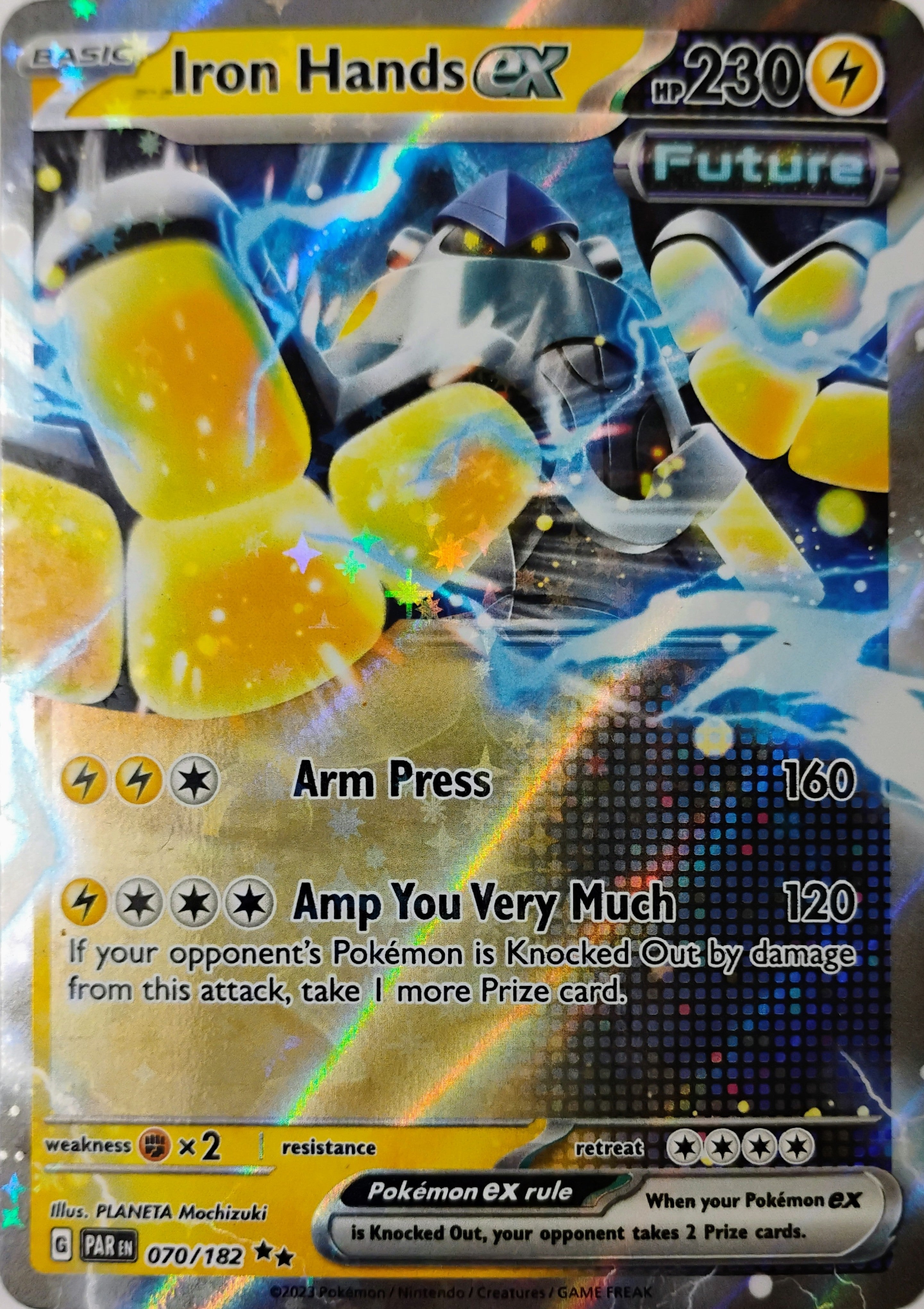 Pokémon tcg Iron Hands Ex 070/182