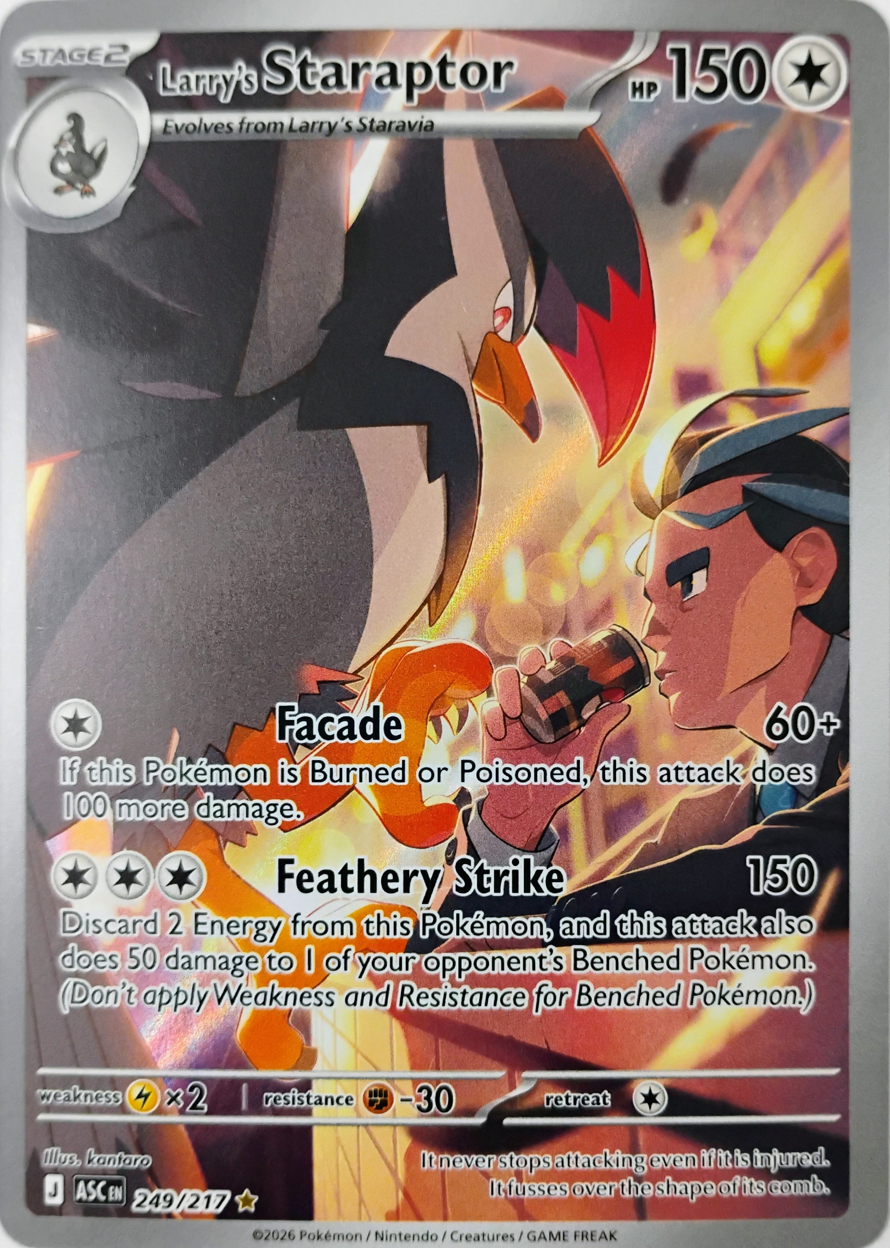 Pokémon tcg Larry's Staraptor 249/217