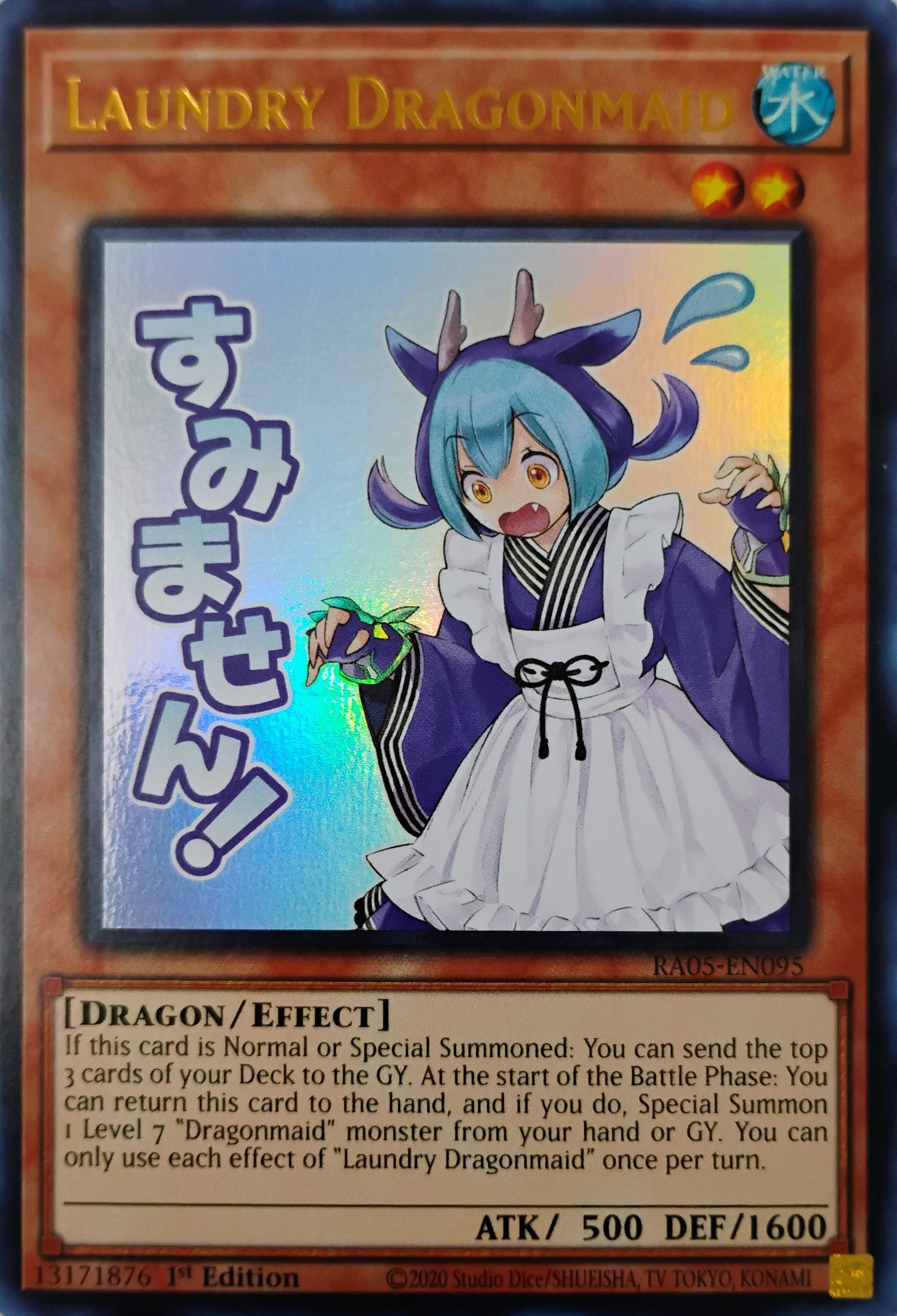 Yugioh! Laundry Dragonmaid Ra05-en095 1st edition Ultra Rare