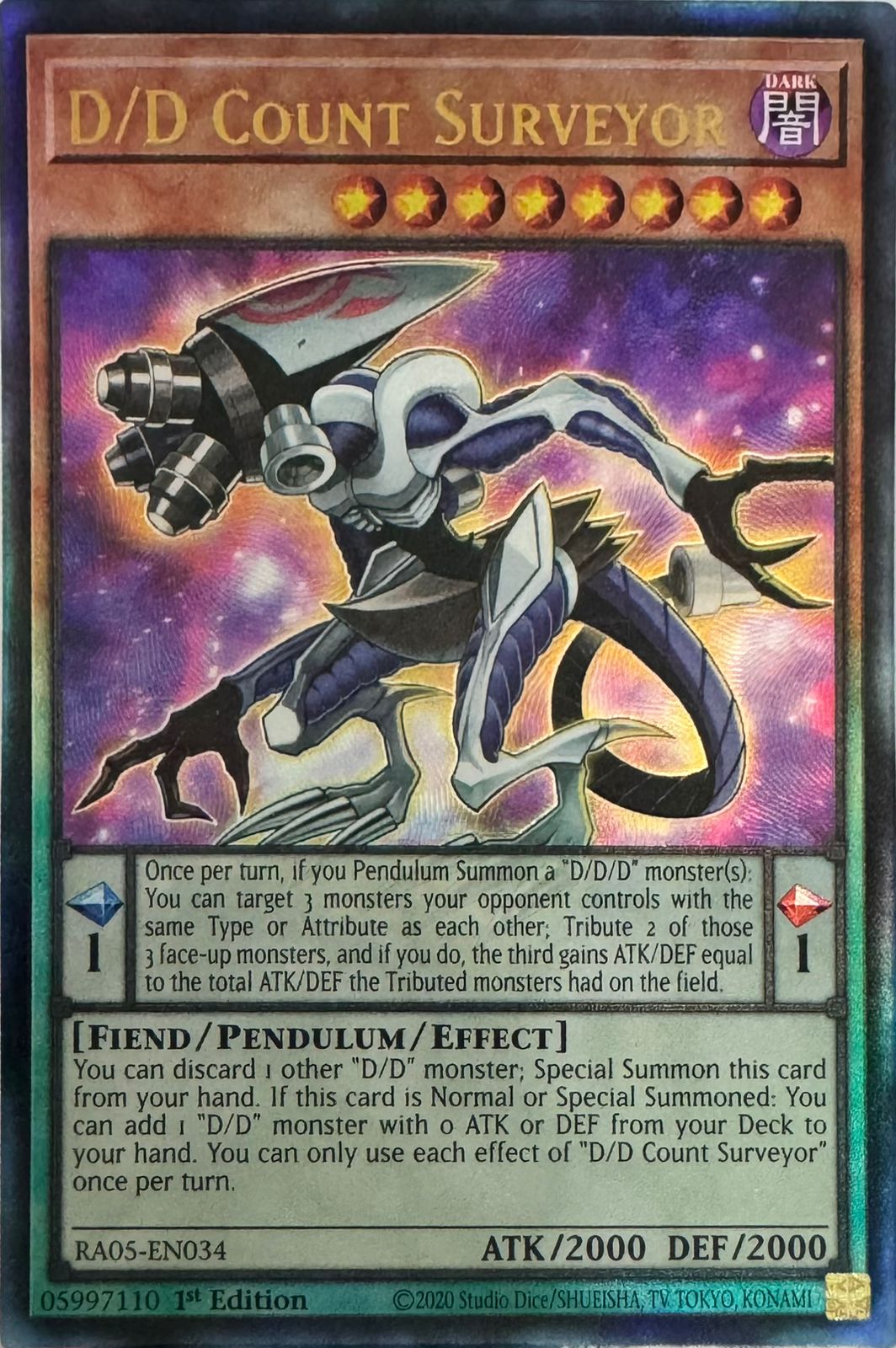 Yugioh! D/D Count Surveyor Ra05-en034 1st edition Ultimate