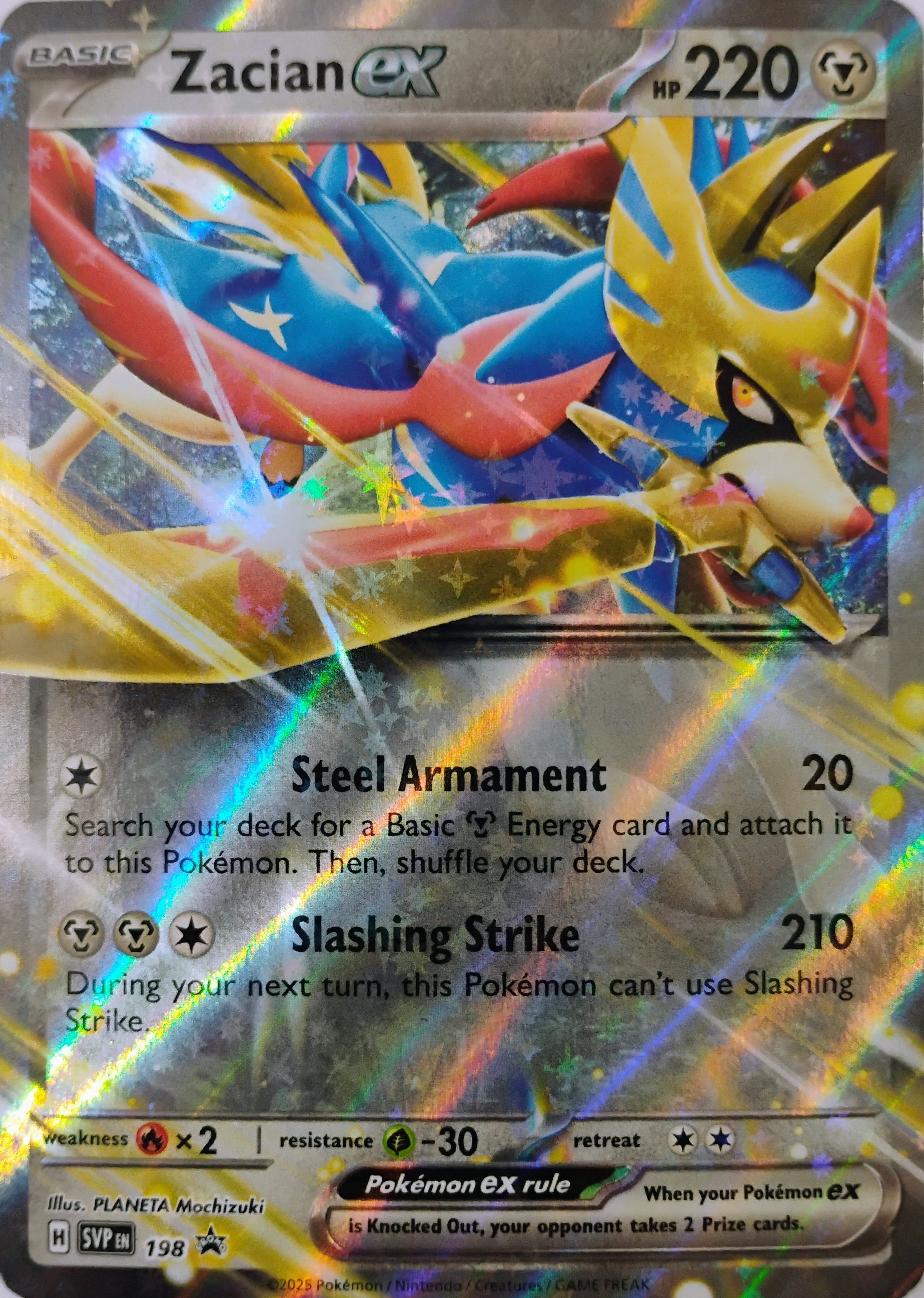 Pokémon tcg Zacian ex 198