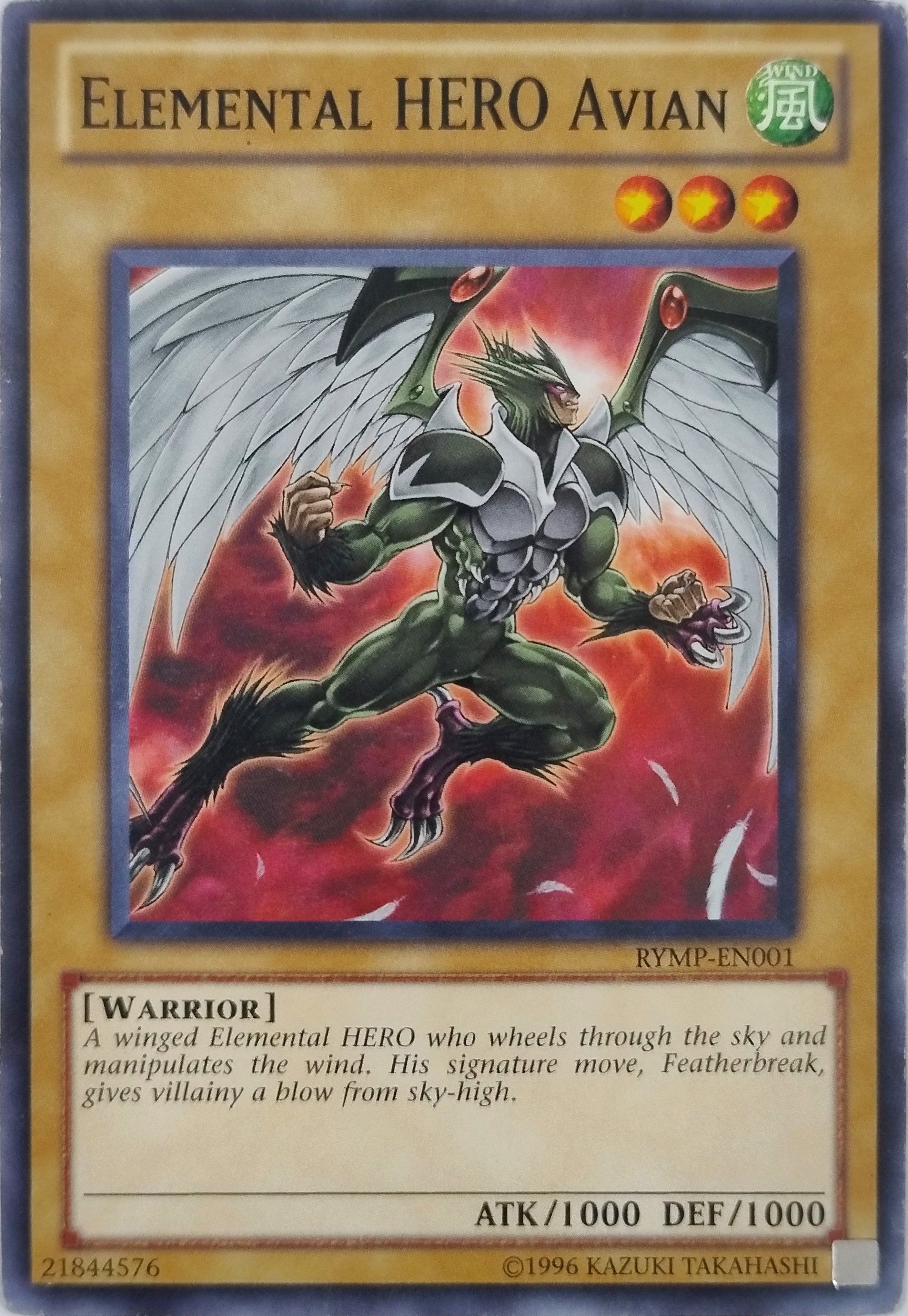 Yugioh! Elemental Hero Avían Rymp-en001