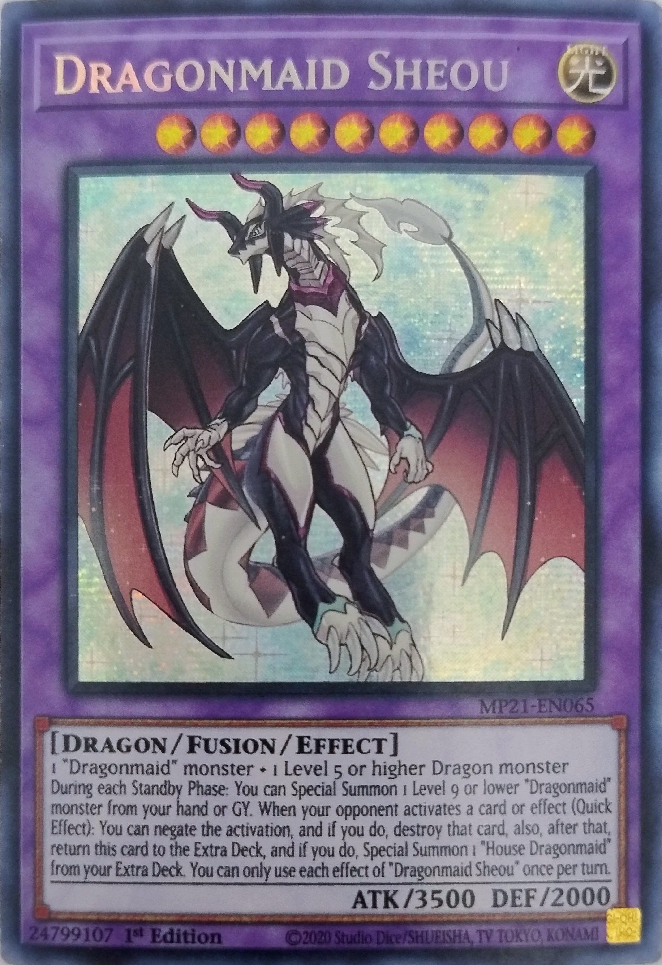 Yugioh! Dragonmaid Sheou Mp21-en065 1st Edition Prismatic