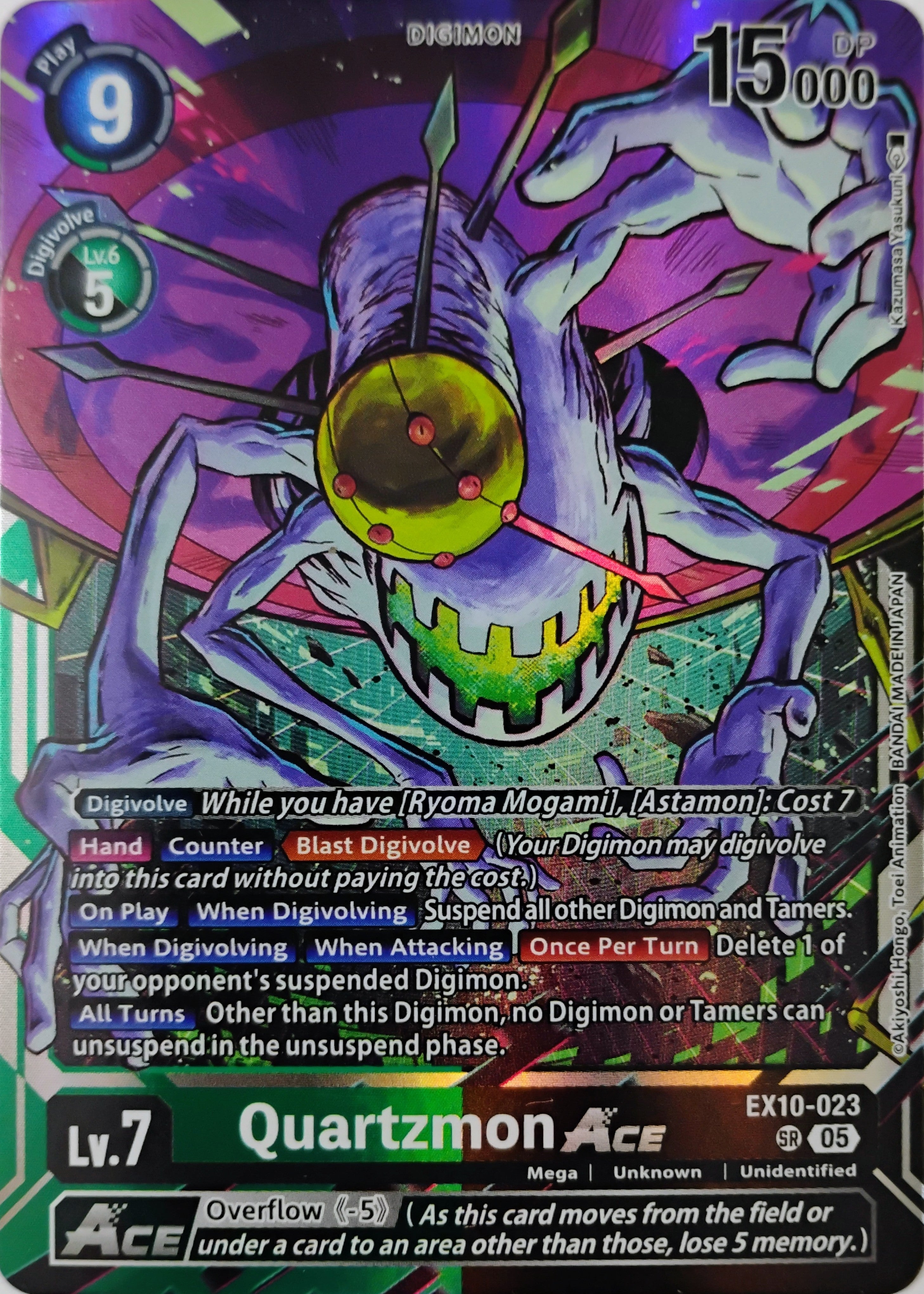 Digimon tcg Quartzmon Ace Ex10-023 Foil