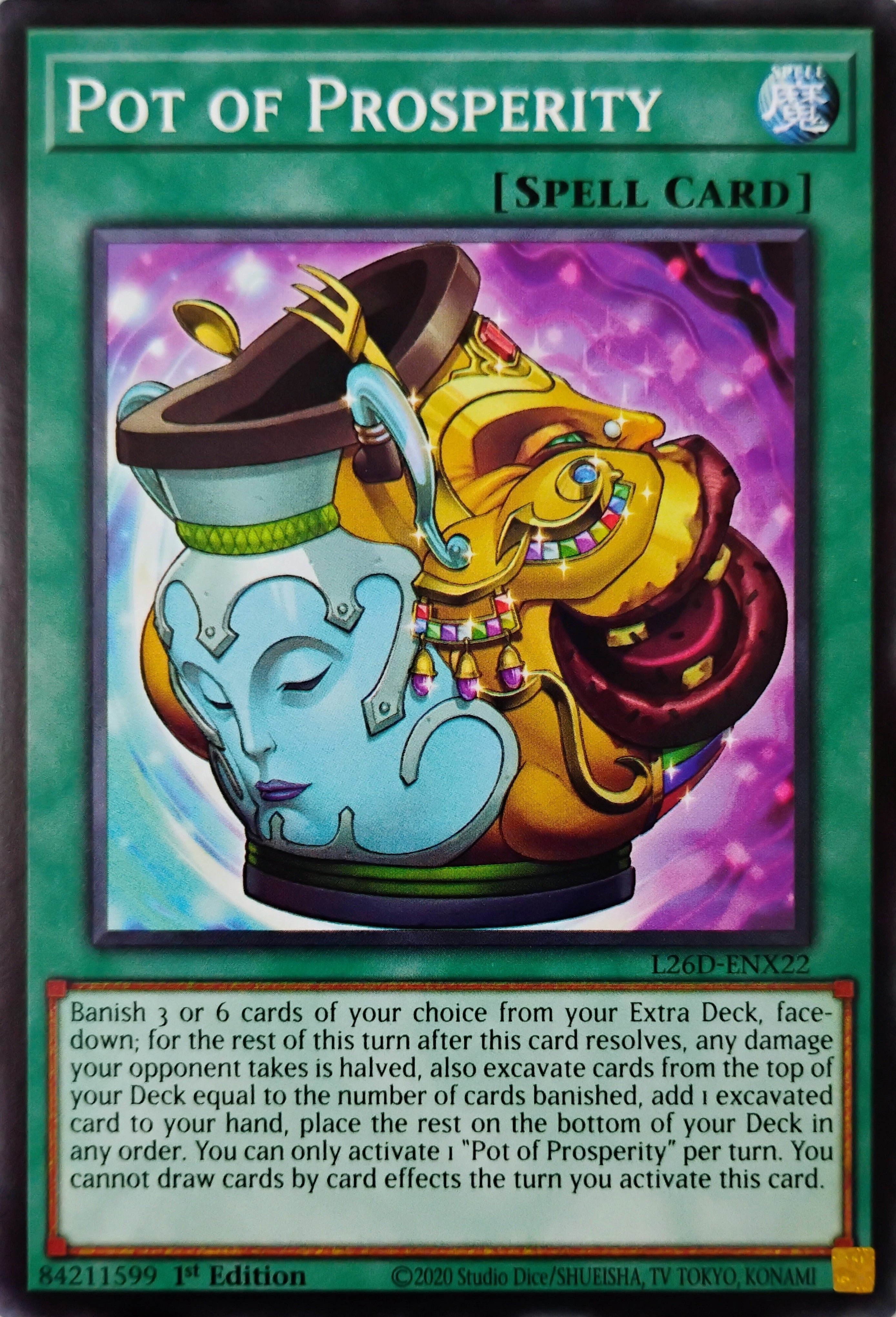 Yugioh! Pot of Prosperity L26D-ENX22 1st edition